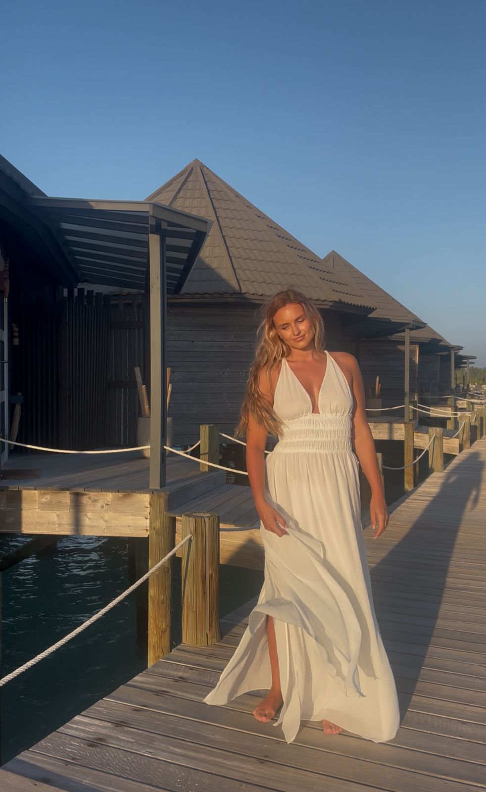 Oh Polly Dress White Plunge Bodycon Dress Oh Polly Mei Plunge Thigh Split  Midaxi Dress In