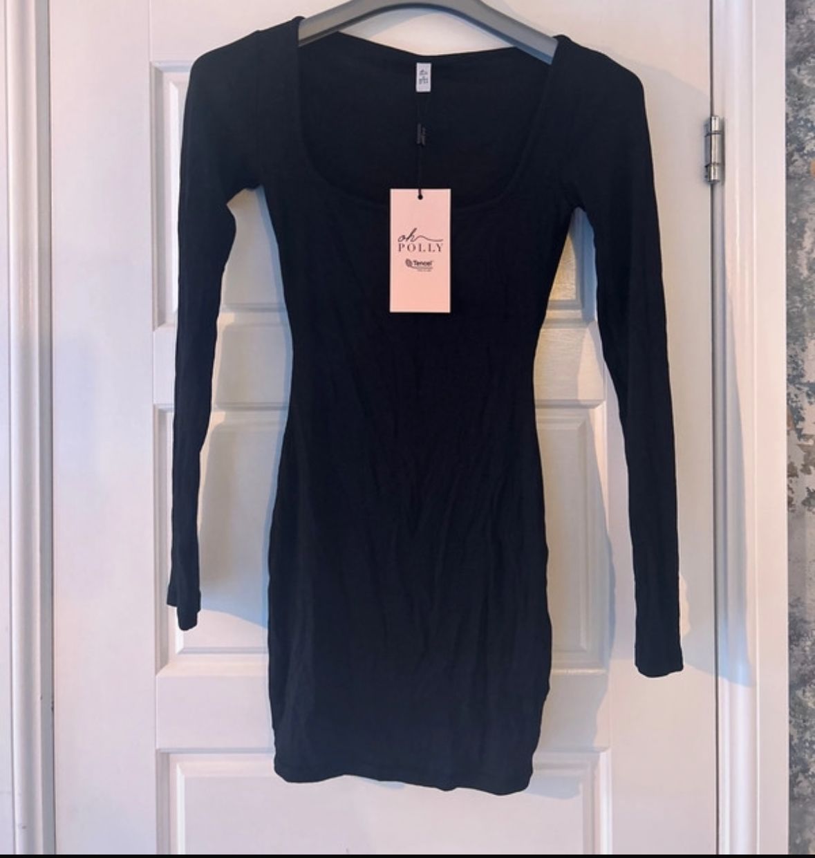 knee length dresses for ladies Mahoney Long Sleeve Mini Dress Black main image 1