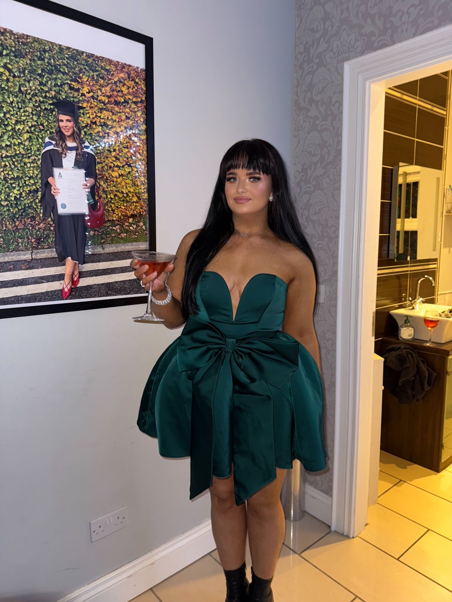 Norina Bow-Detail Corset Mini Dress in Emerald Green | Oh Polly Norina Bow-Detail Corset Mini Dress in Emerald Green | Oh Polly