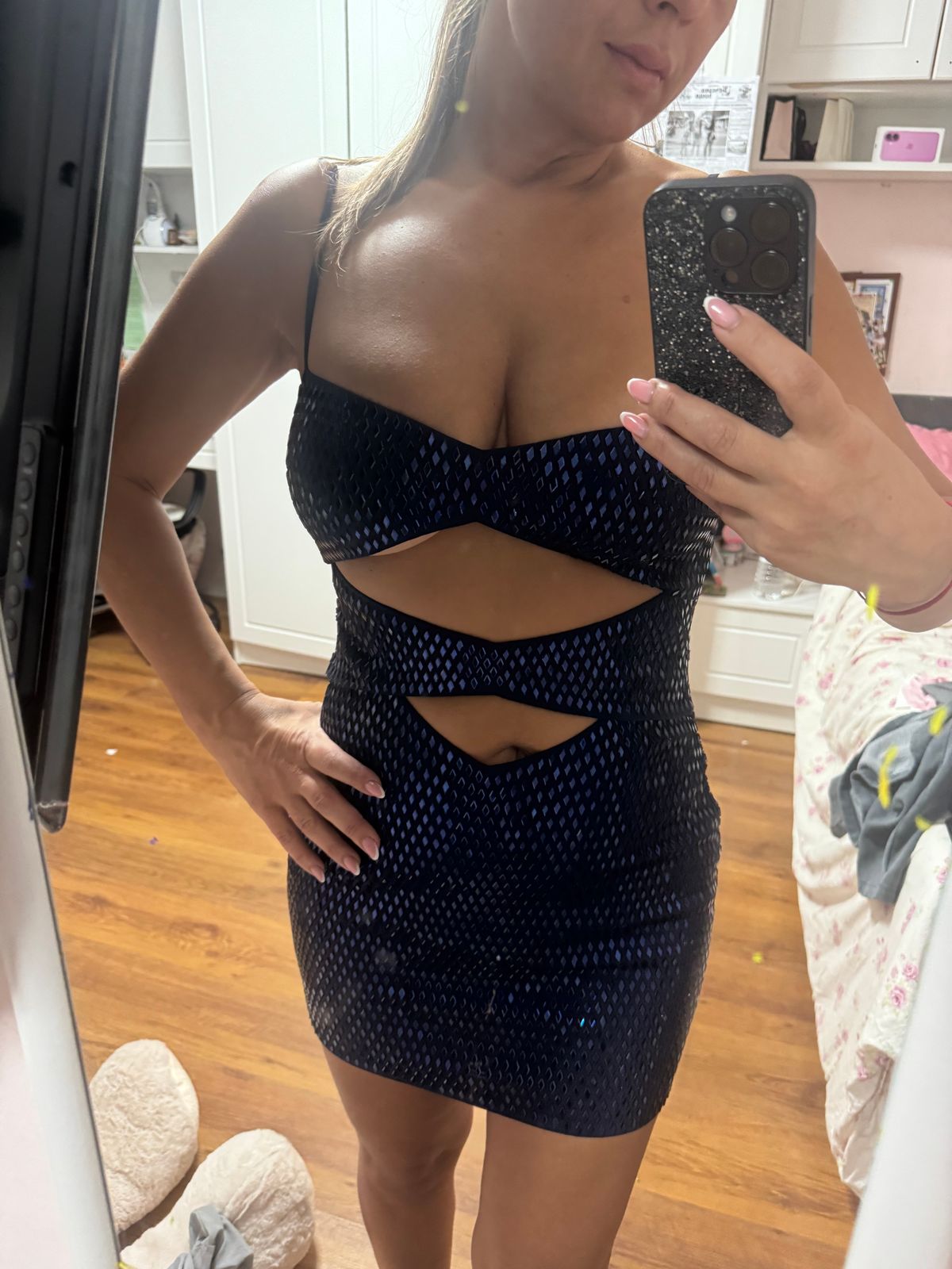 strapless open back dress Reeva Mini Dress Black main image 0
