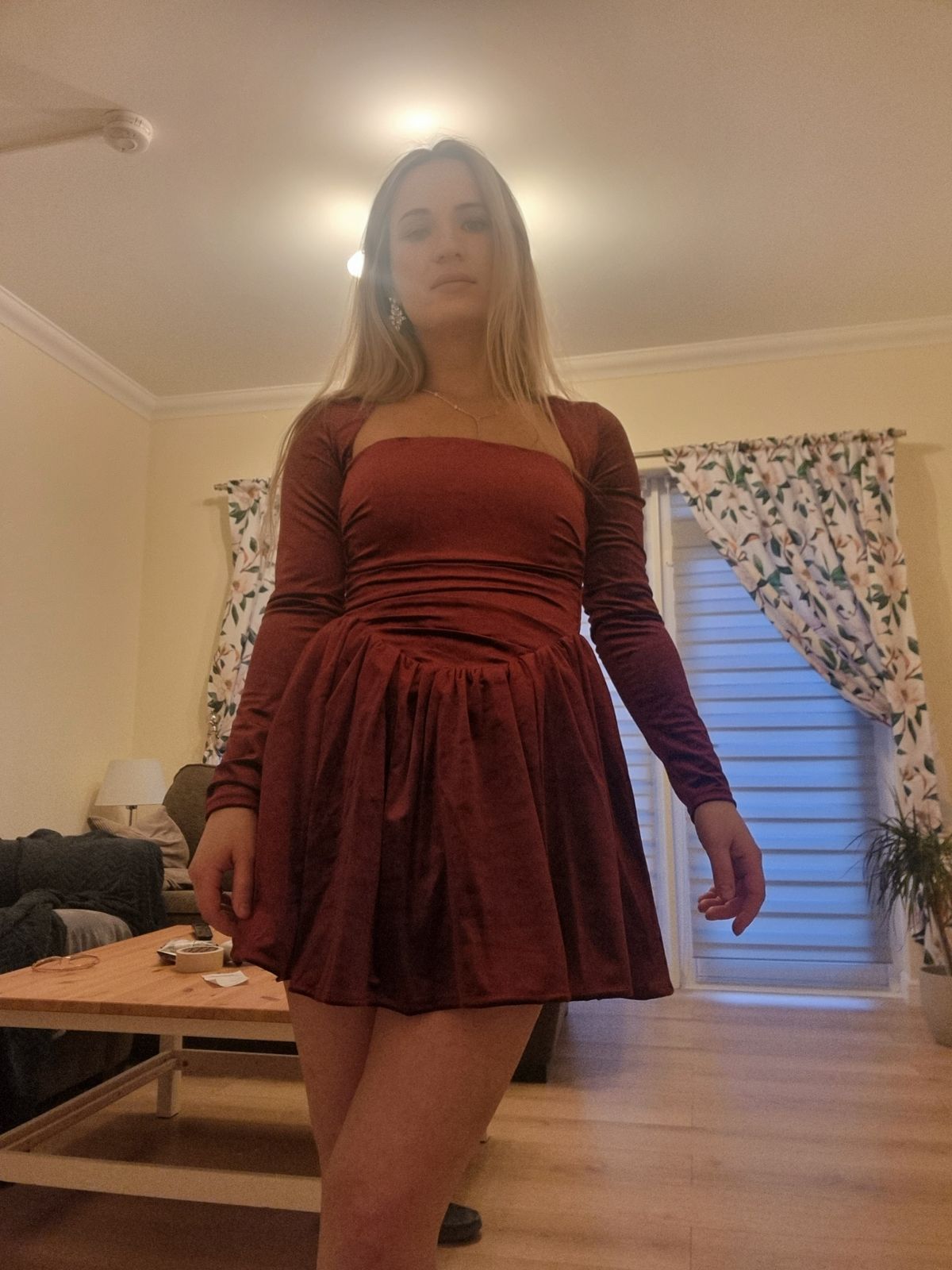 knee length dresses for ladies Ruffled Layered Corset Mini Dress