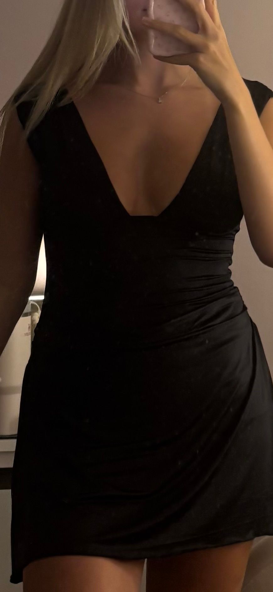 draped open-back a-line mini dress in black reviews Draped Open-Back A-Line Mini Dress in Chocolate Brown - 2 main image 0