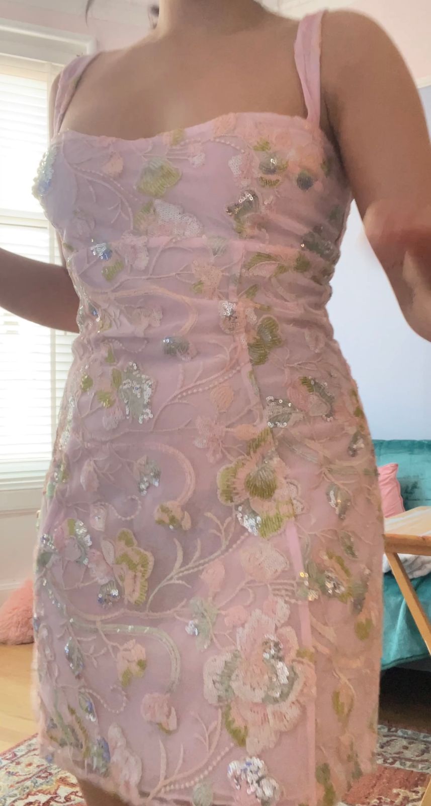 a line party wear dresses A-line Sparkly Sequin Shiny Long Gorgeous Glitter Modest Party Women E –  bridalsew main image 0