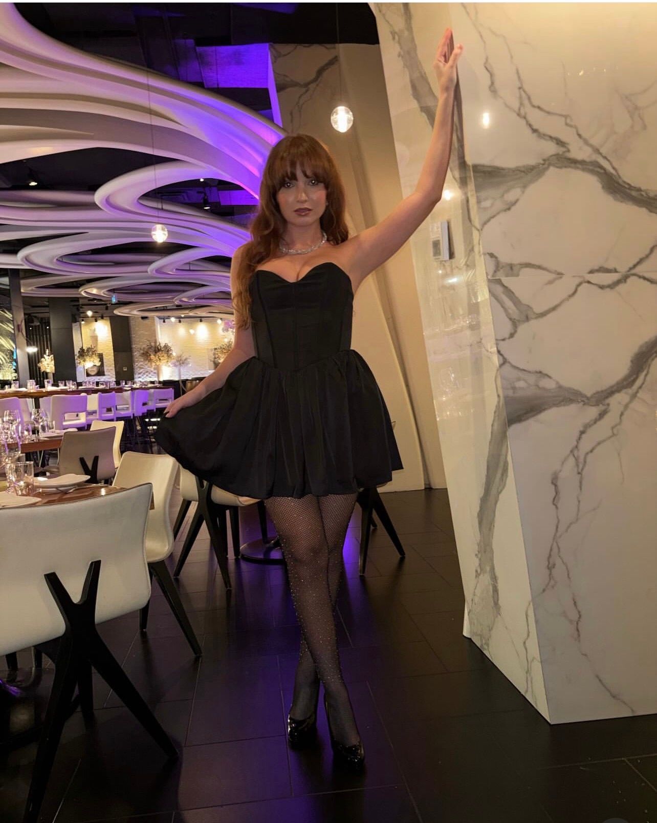 zara asymmetric tulle dress ASHLEYlauren 4871 – Velvet Corset Mini Dress with Floral Appliqué main image 1