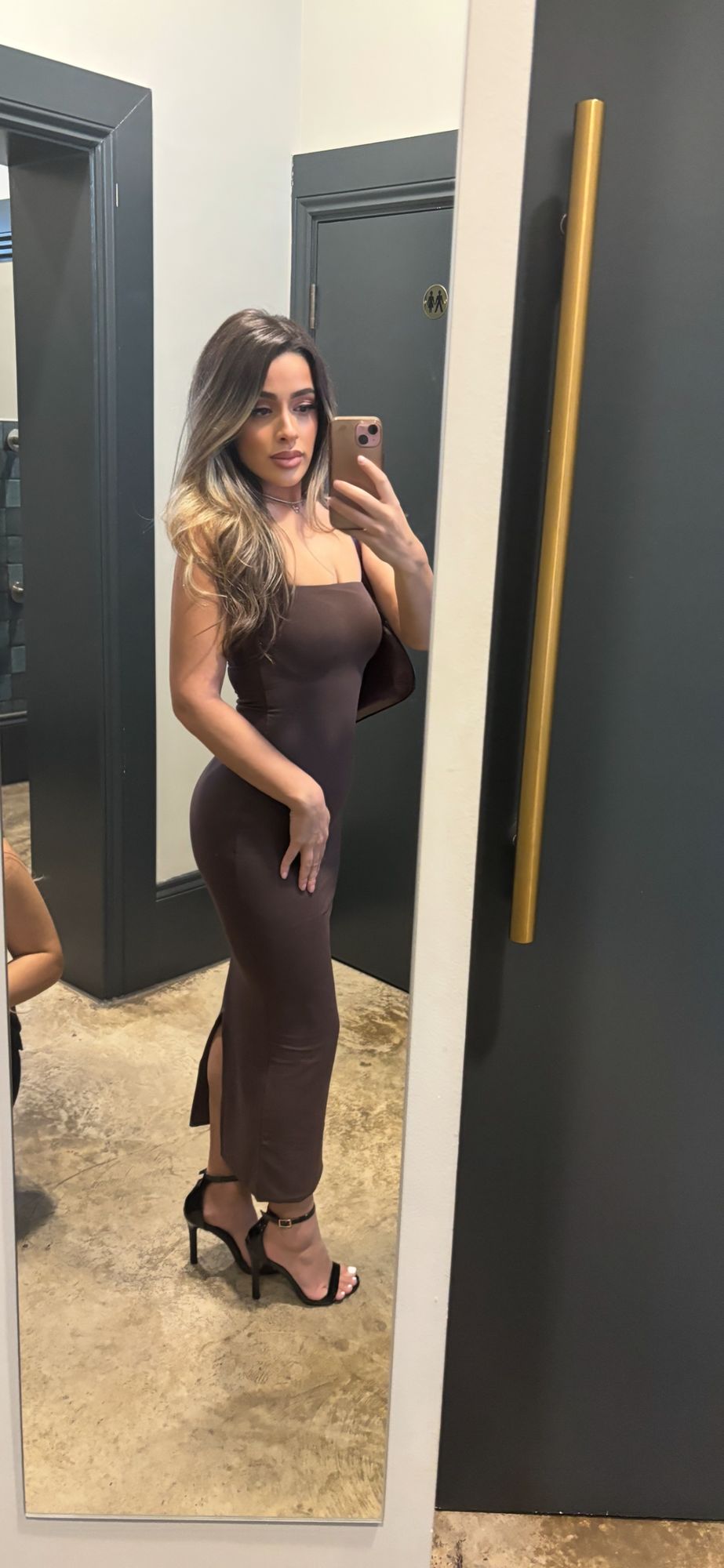 baobab brown dress Tina Maxi Dress Brown in Chiffon