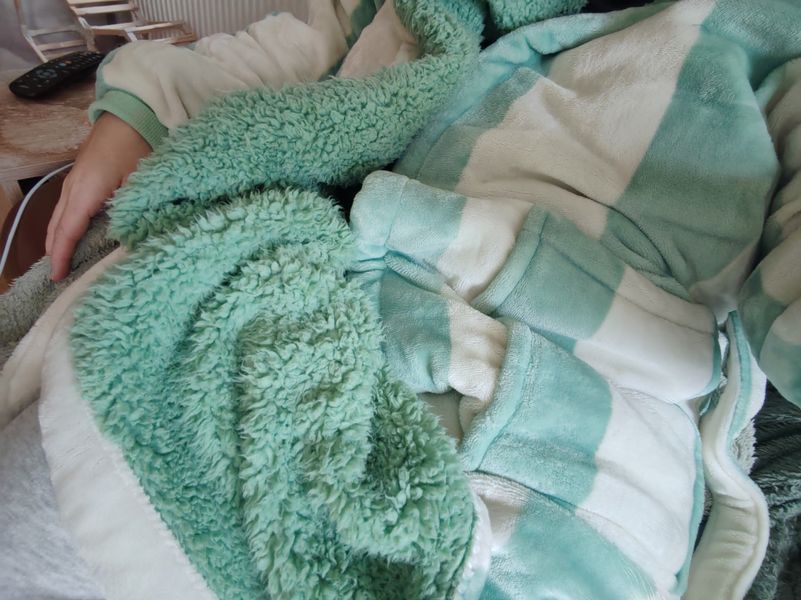Sage Stripe Sherpa Dressing Gown  The Oodie