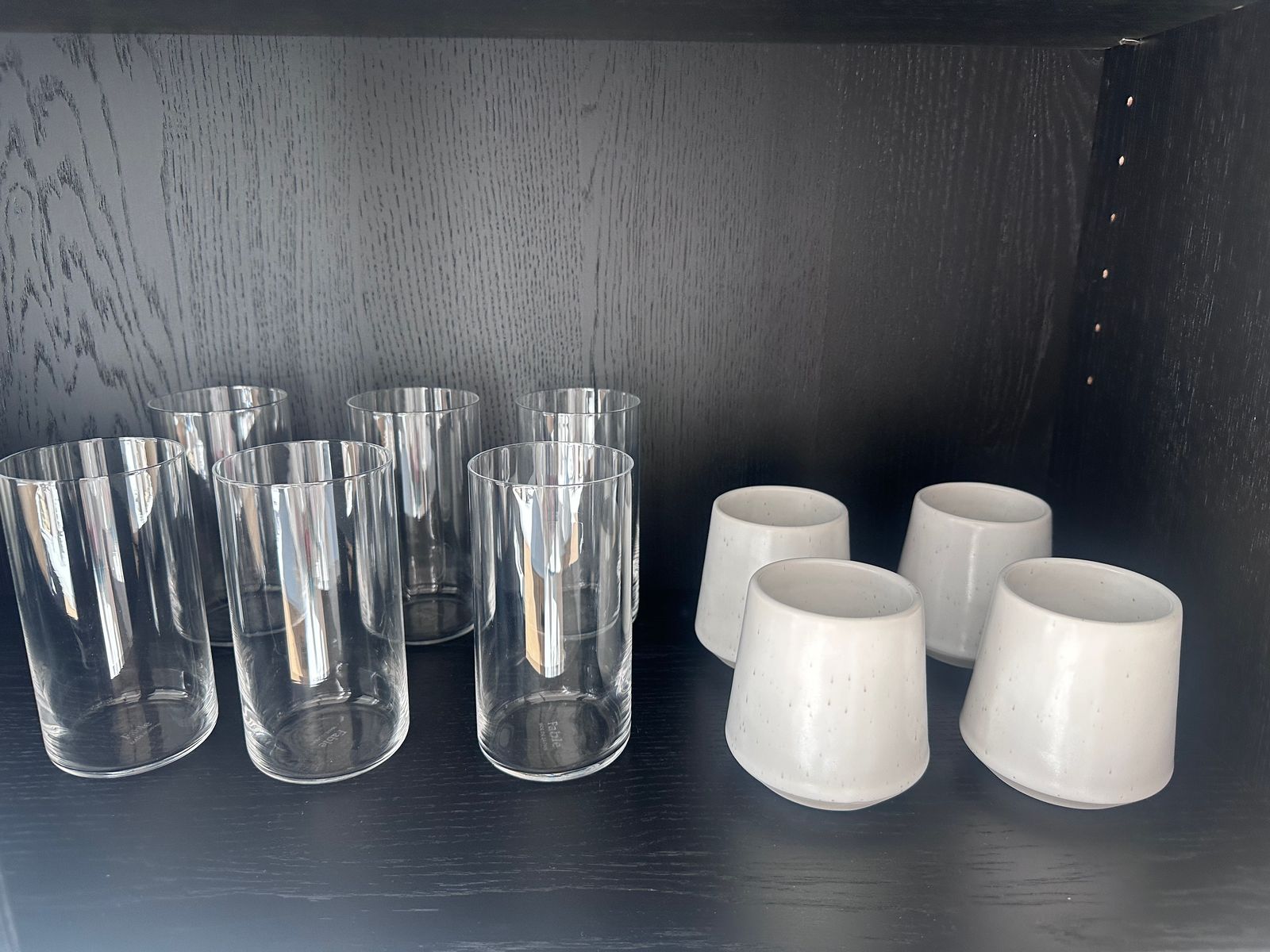 Set di bicchieri Fable, include 4 bicchieri alti e 4 bicchieri corti, leggeri, lavabili in lavastoviglie