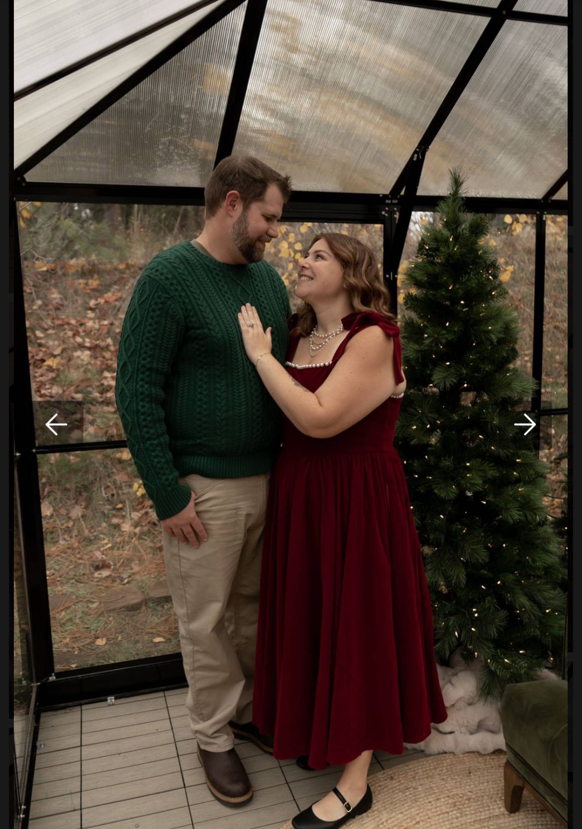 couple christmas dress Mary | Red Sleeveless Tea Length Dress clubtrendy-c