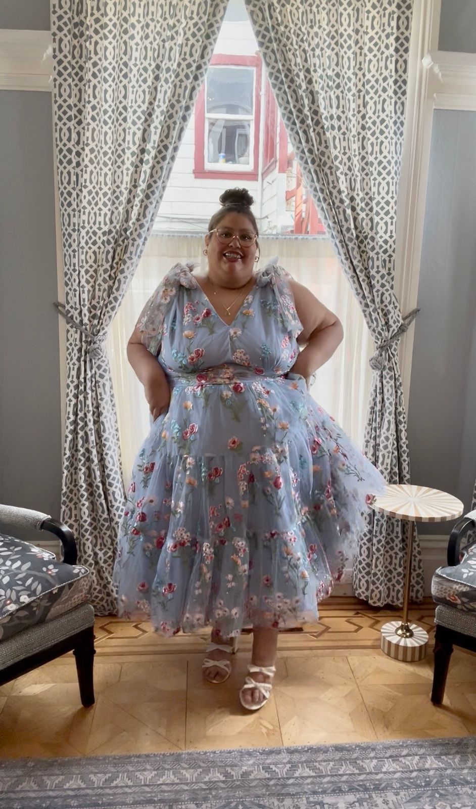 Margaret Floral Embroidered Midi Dress Black | Occasion Dress in Sizes  XXS6X | JessaKae