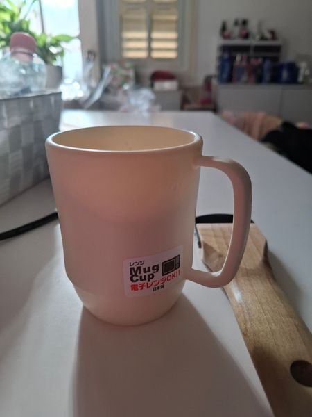 Inomata Microwavable Plastic Coffee Mug Ivory