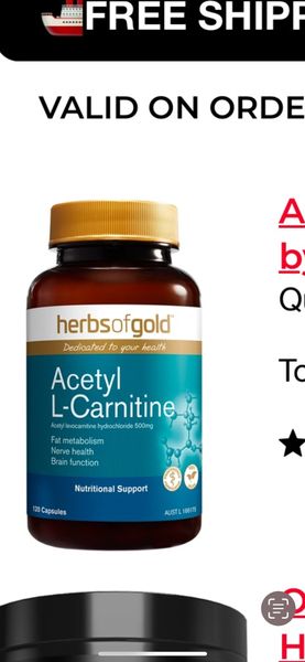 Acetyl L-Carnitine by Herbs of Gold - Nutrition Warehouse