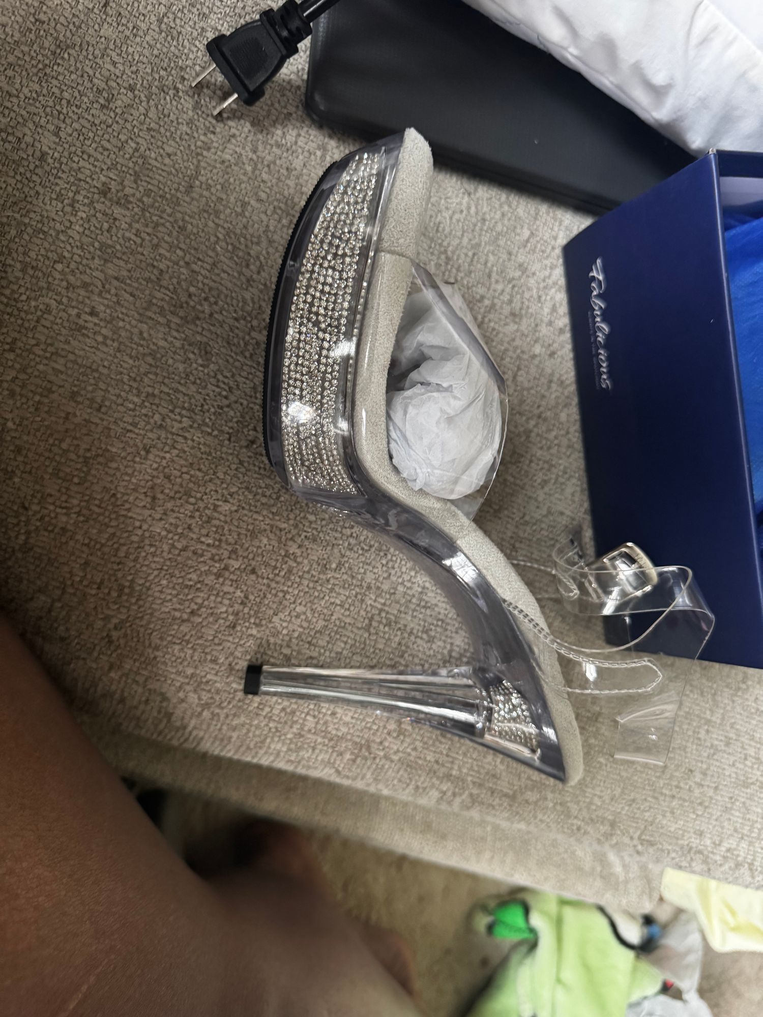 Fabulicious Cocktail-508 in Clear – Pleaser Shoes