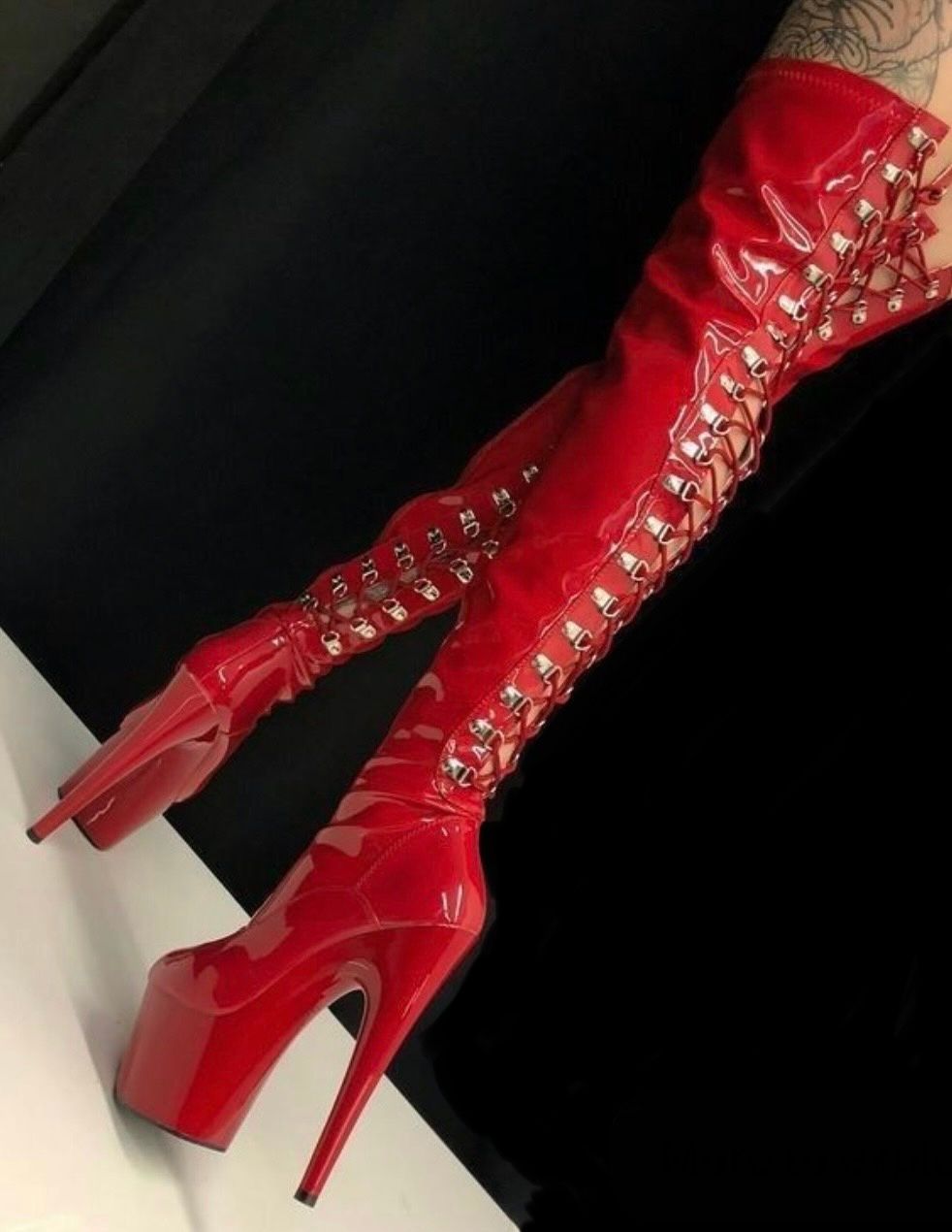 Thigh High Boots Flamingo Pleaser Boots Pleaser Flamingo-3063 In