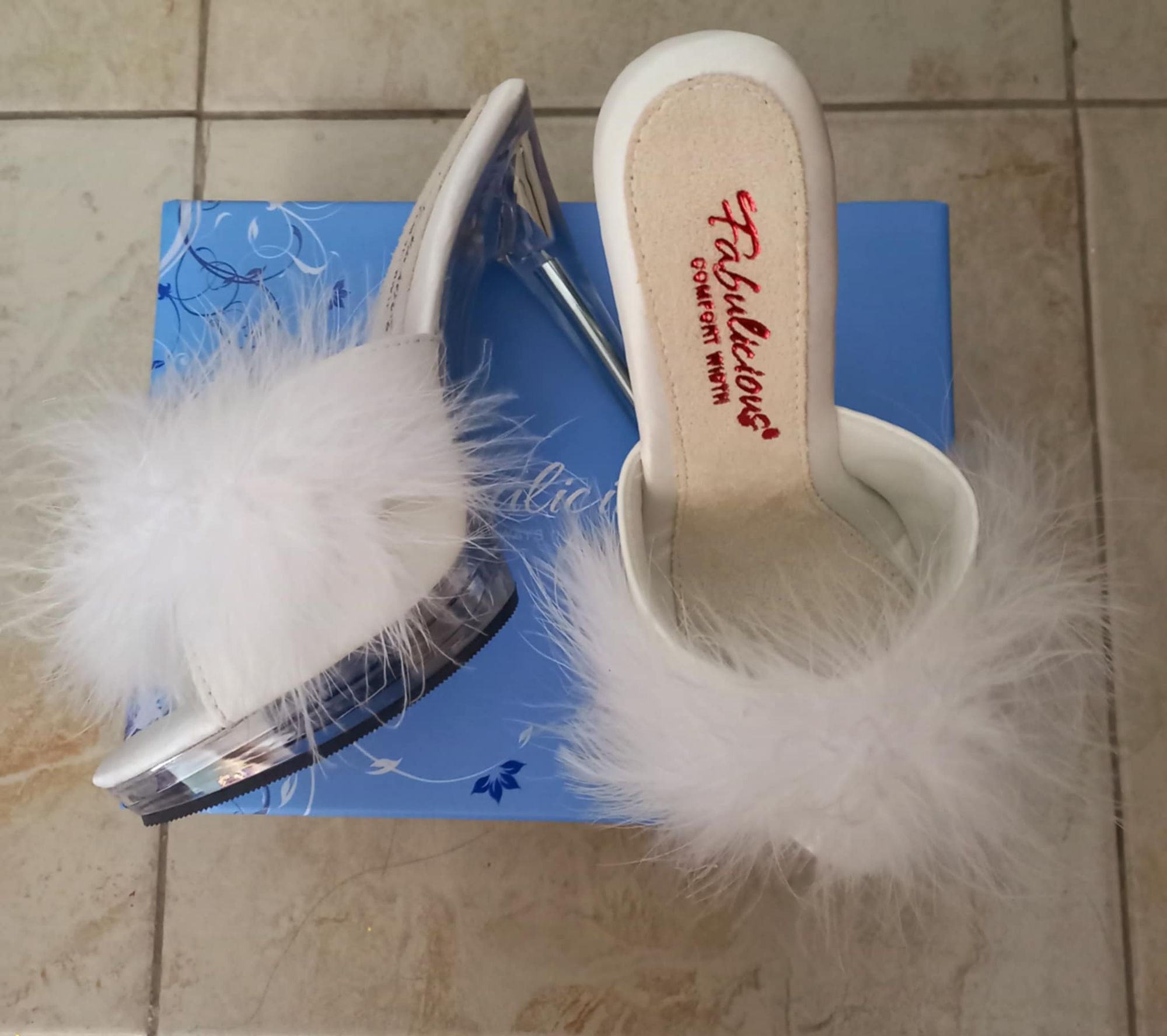 Marabou Slippers Boudoir Slippers With Fluffy Fronts Women's