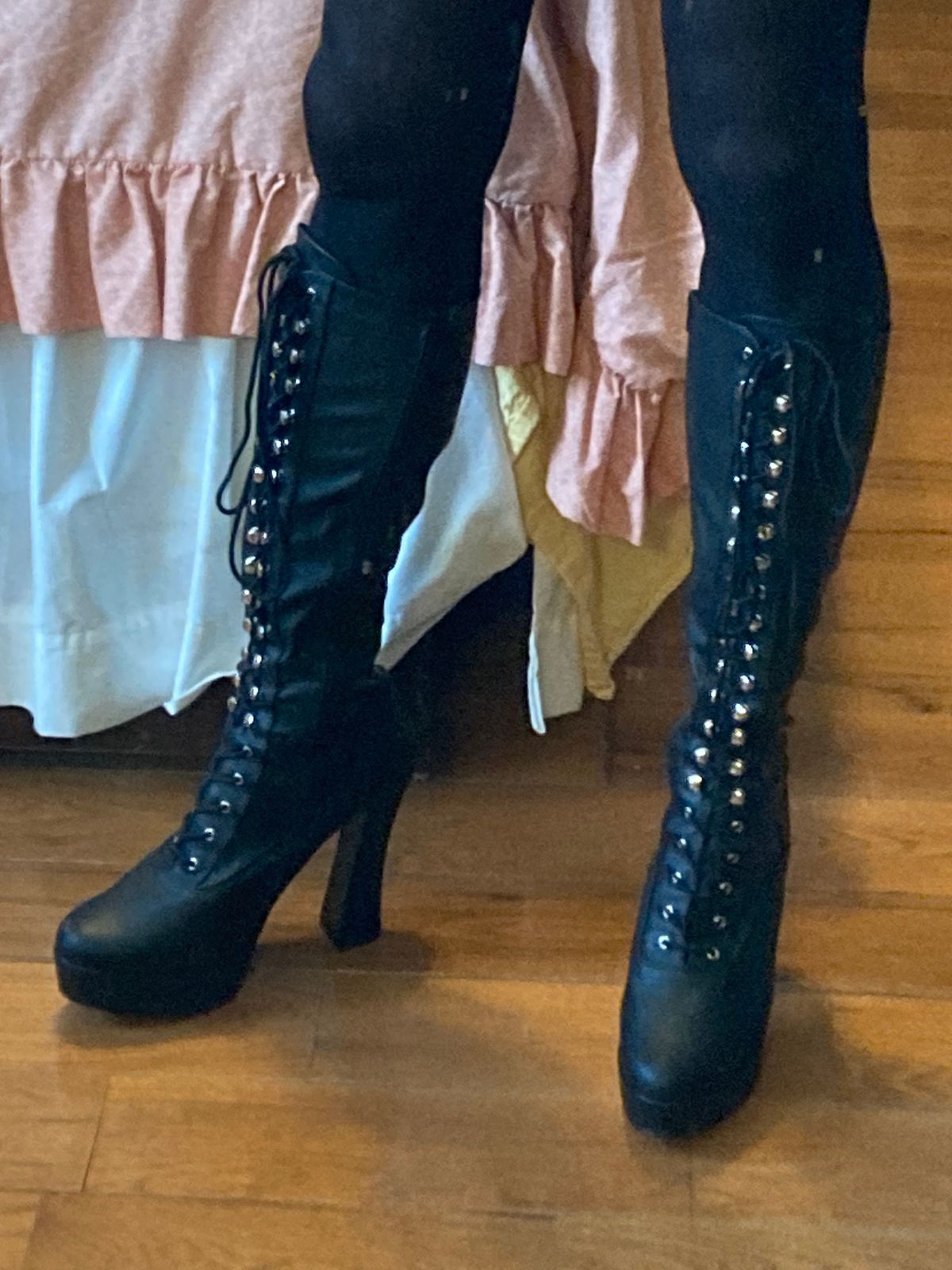 Pleaser Electra-2023 in Black Vegan Leather – Pleaser Shoes