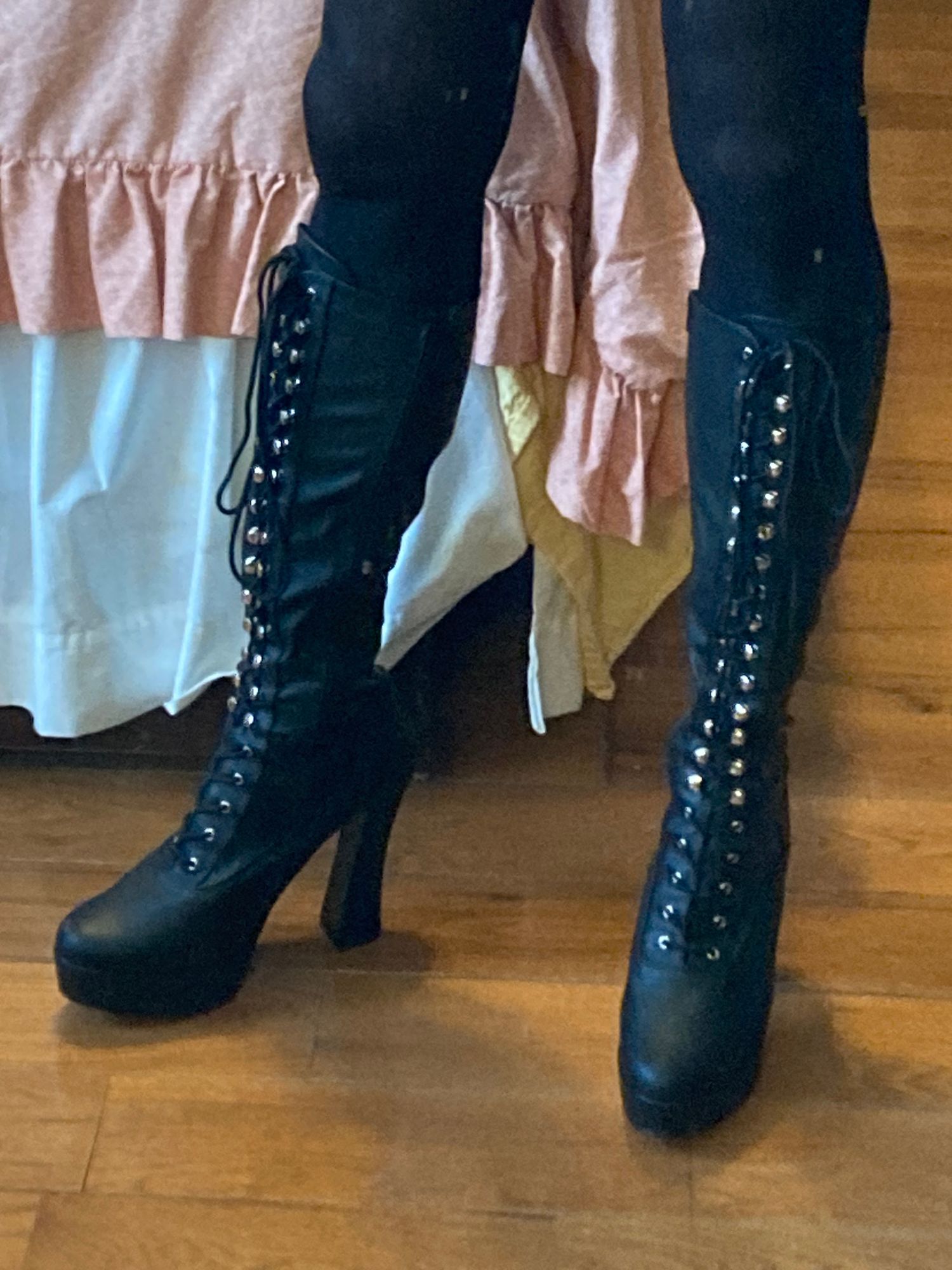 Pleaser Electra-2023 in Black Vegan Leather – Pleaser Shoes