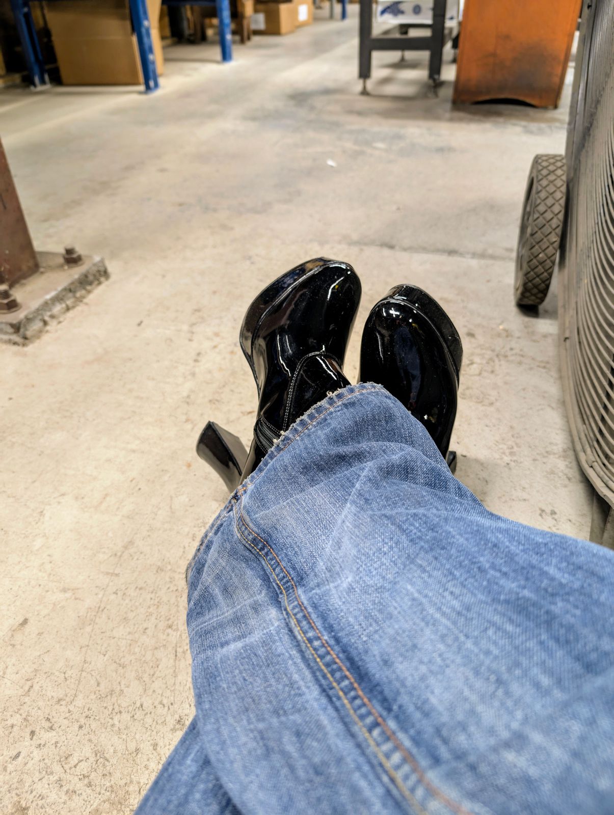 Pleaser Electra-1020 in Black Vegan Leather/Black – Pleaser Shoes