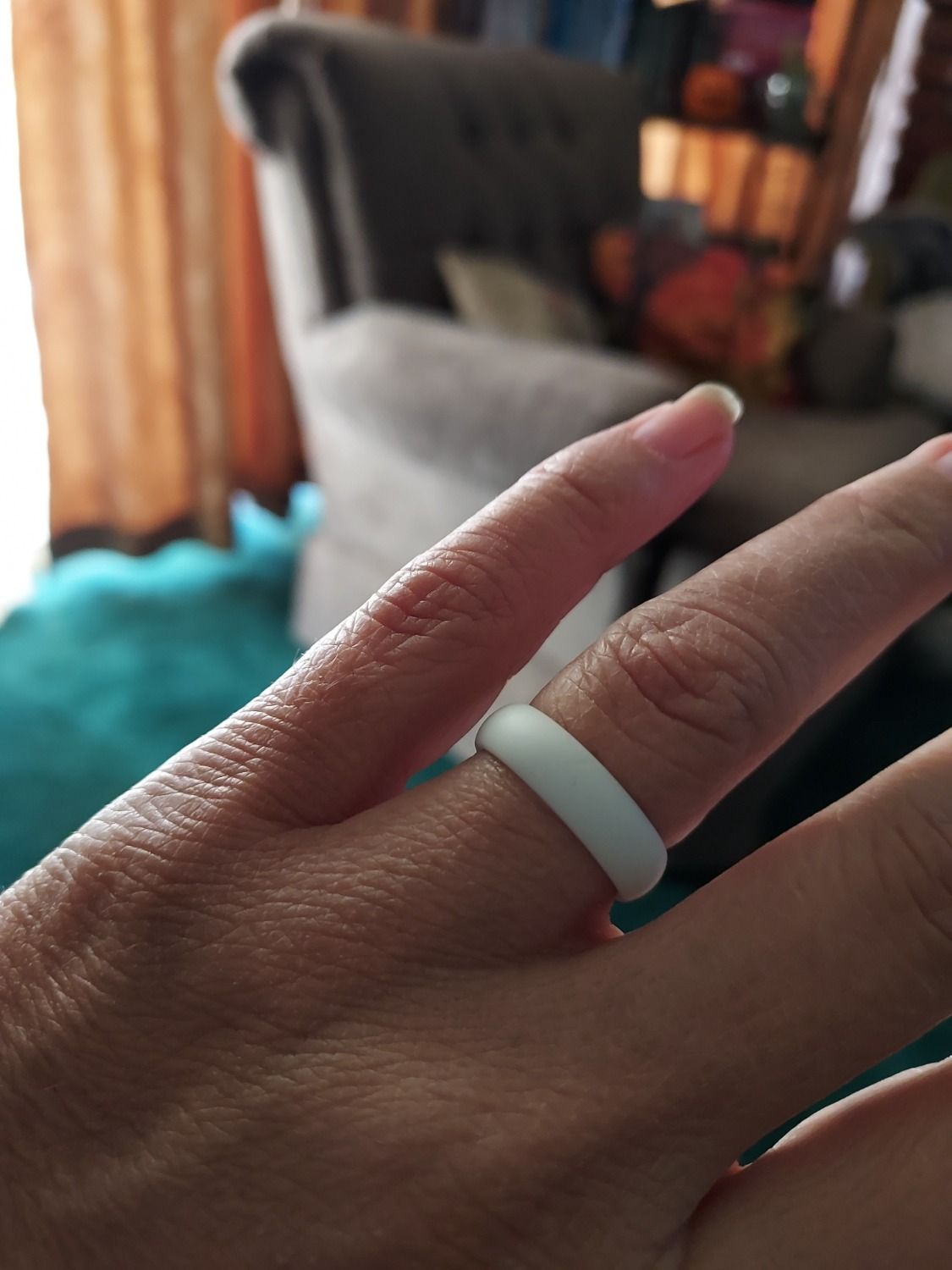 The Flex White Silicone Ring Wedding Band Modern Gents