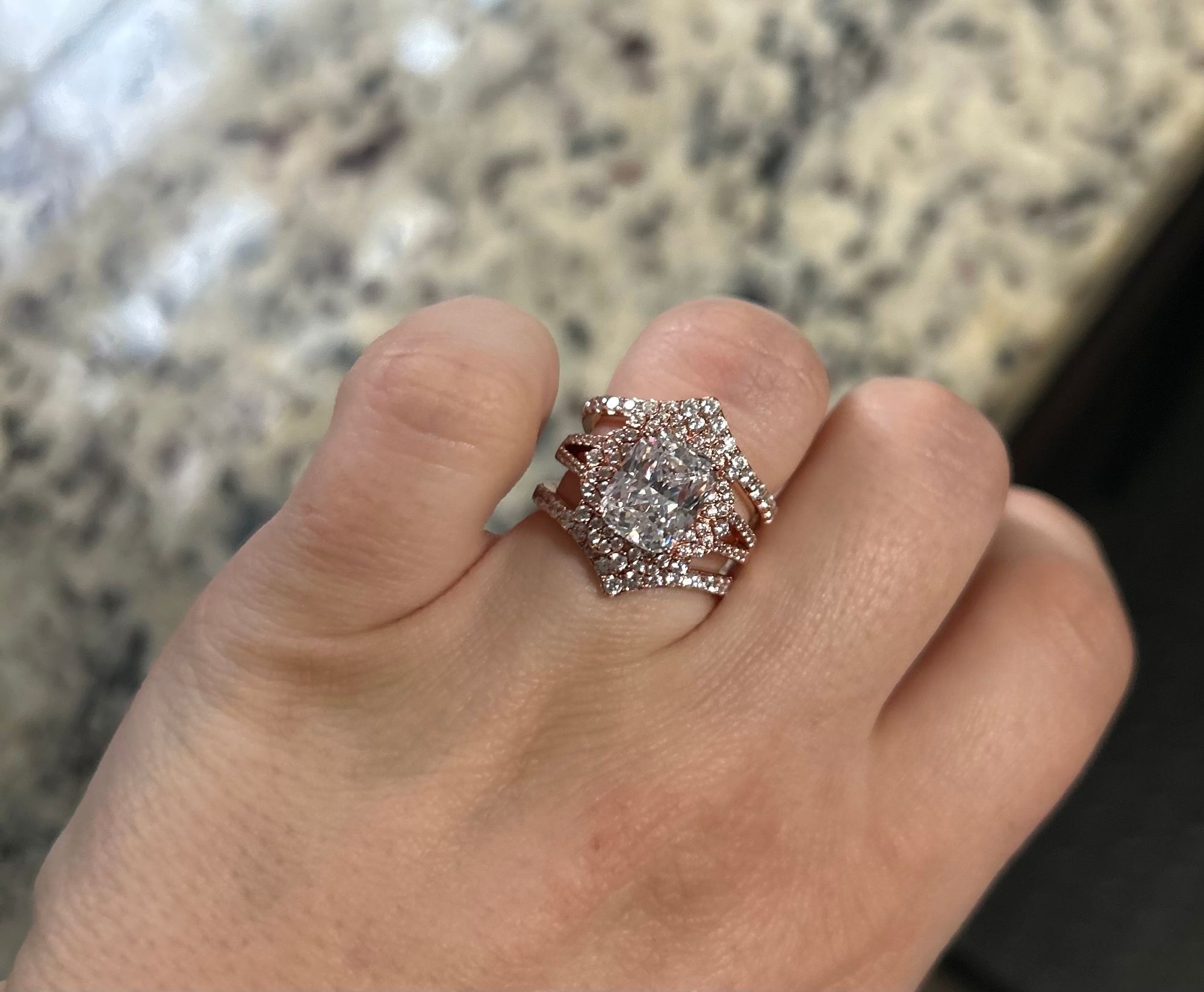 slim fit dress slacks The Julia Engagement Ring 14K Rose Gold 2D Halo w/ Under Halo and Diam –  David's House of Diamonds