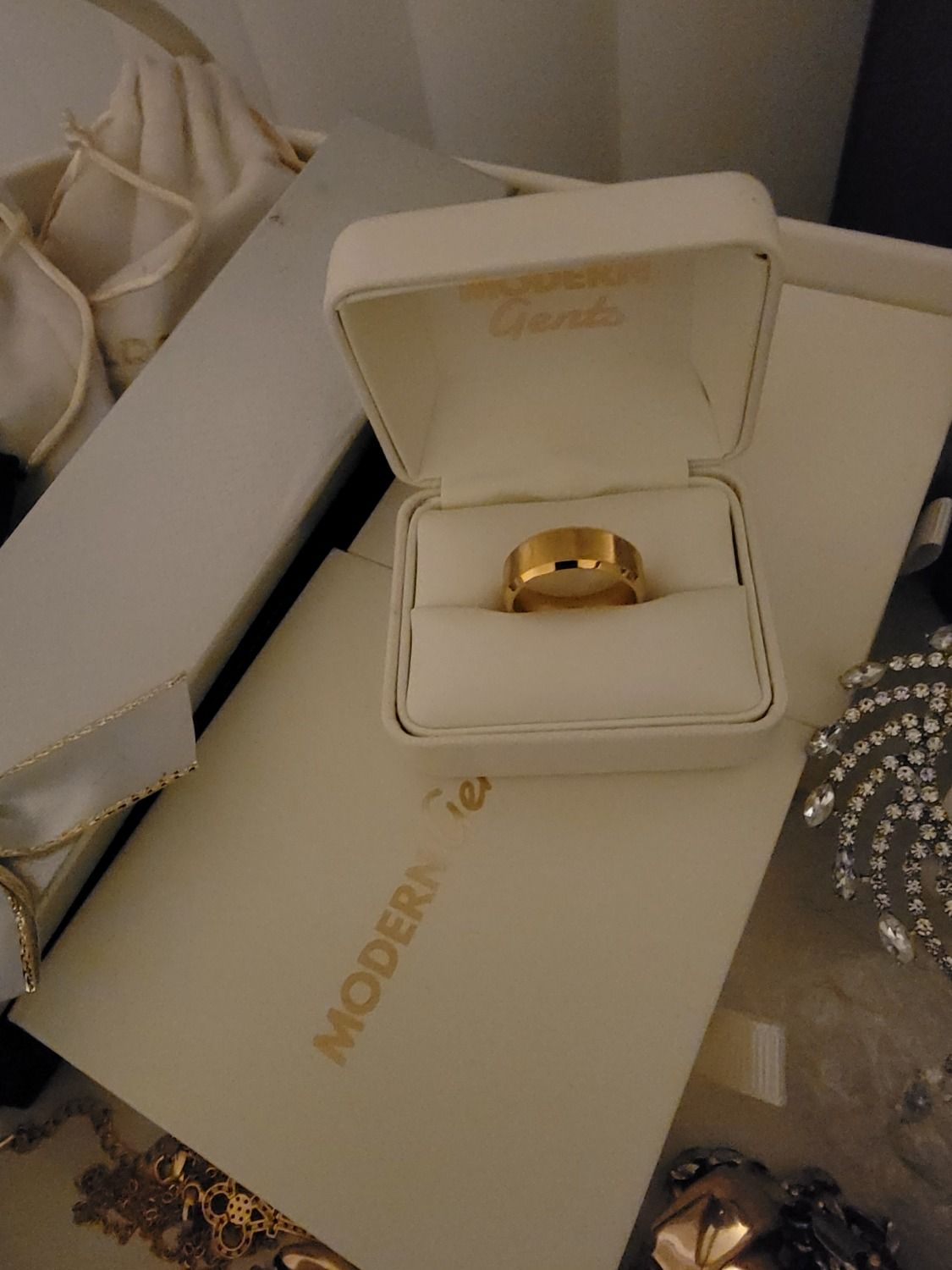 Luxe Ring Box Sleek and Elegant Engagement Ring Box Modern Gents