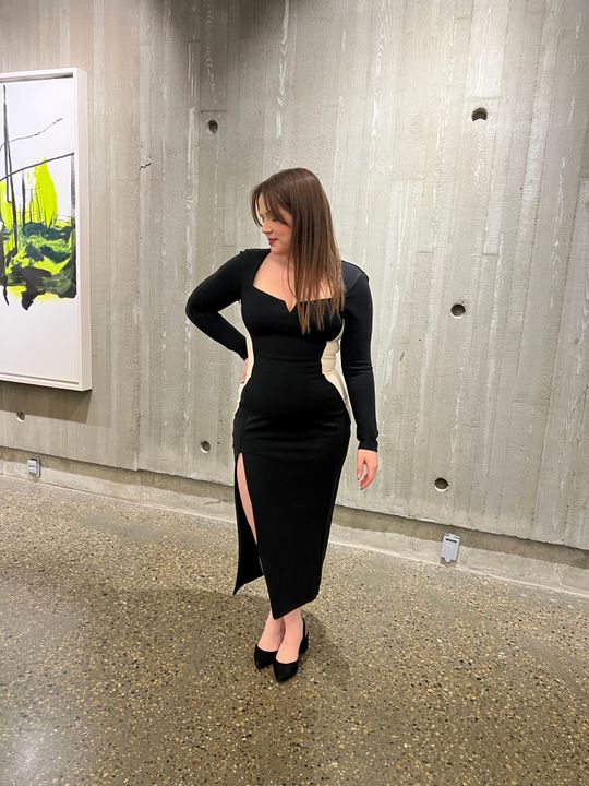 knee length dresses for ladies Niella Long Sleeve Wrap Mini Dress - Black Black / Xs