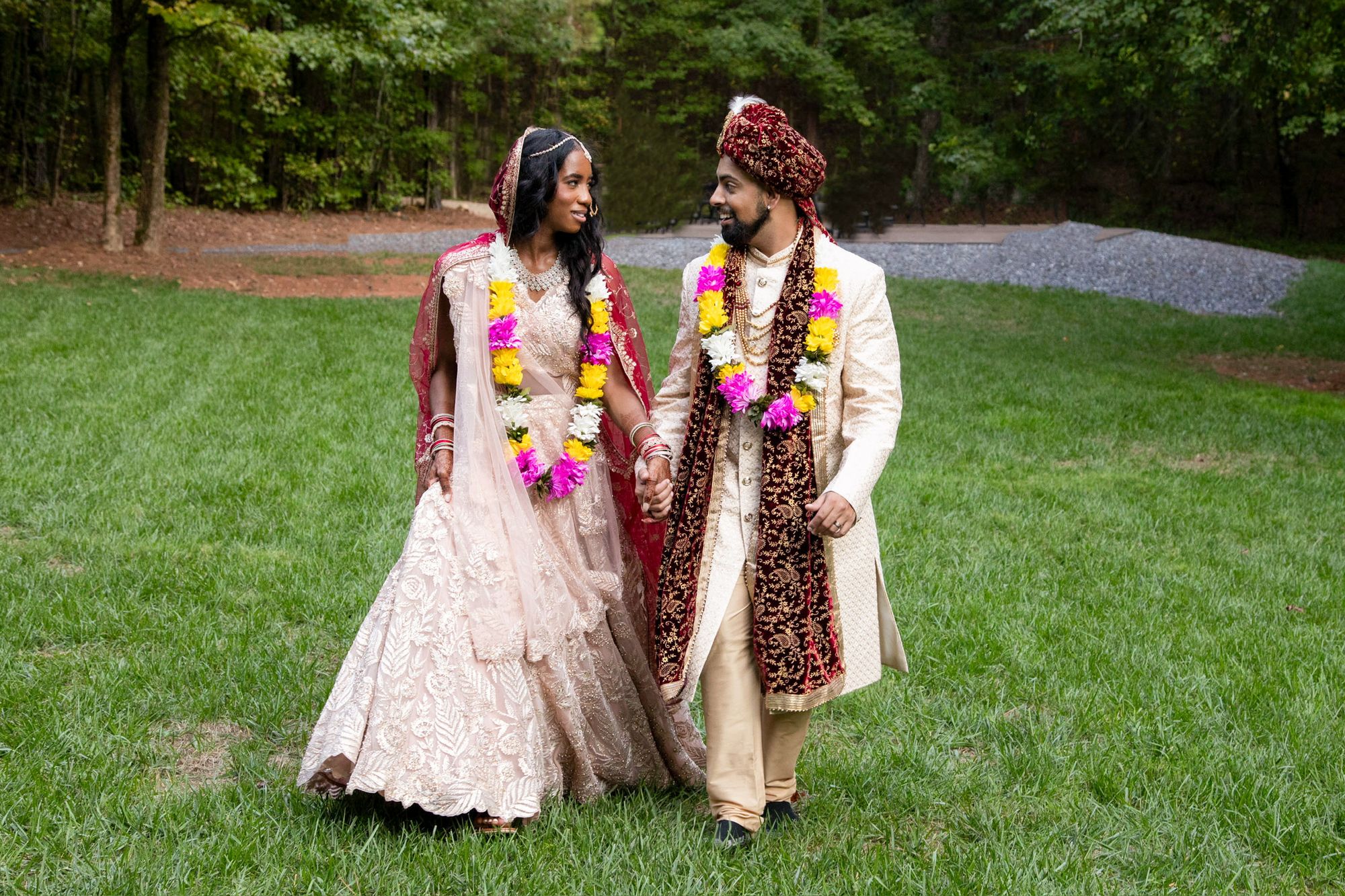 rose gold indian wedding dress Metallic Bridal Lehenga style:Maxi