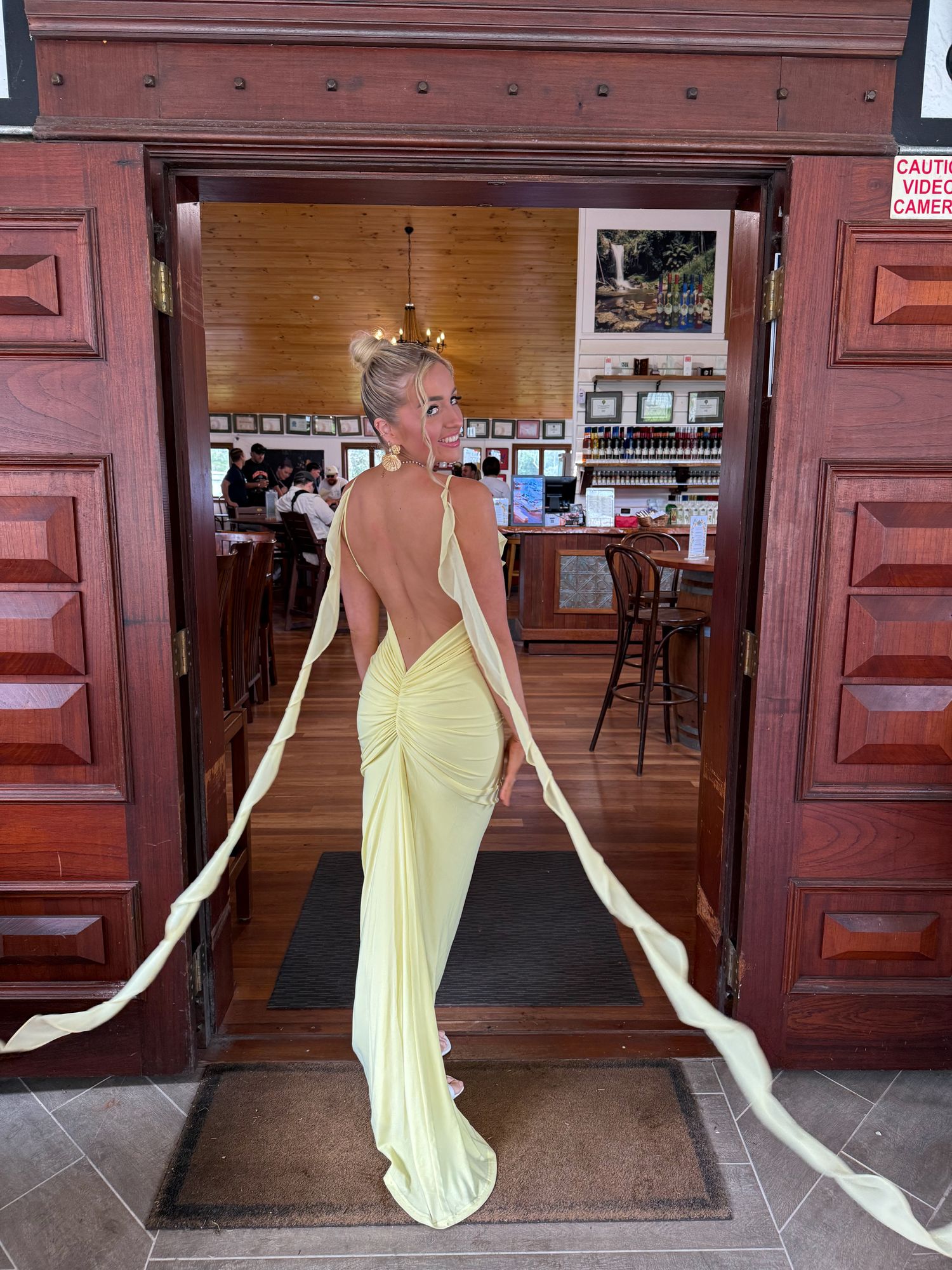 Daniela Backless Ruffle Gown | Red | Melani The Label Melani the label Daniela Backless Ruffle Gown | Red | Melani The Label Melani the label