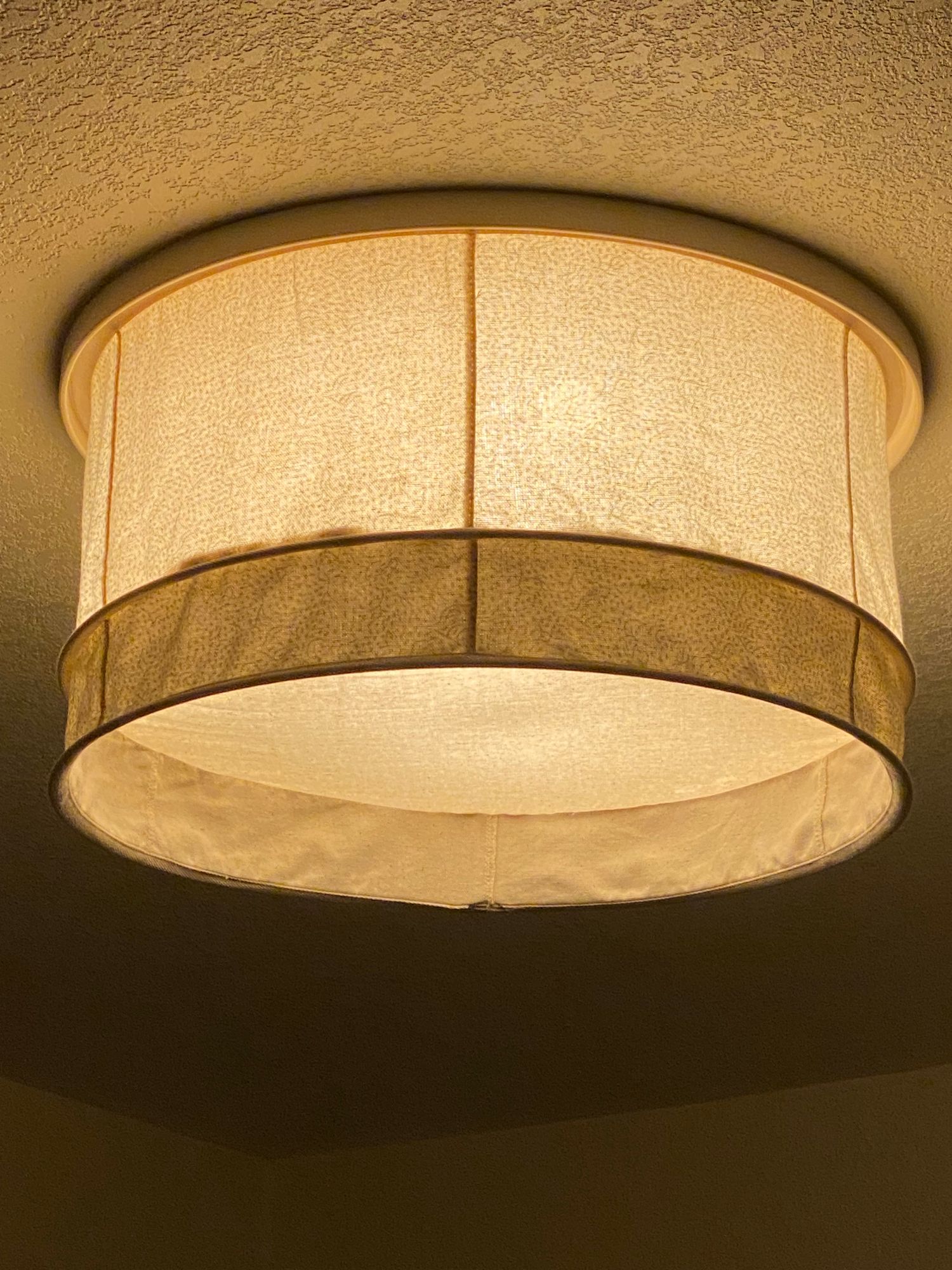 LamQee 5-Light Polished Chrome Drum Pendant Light with White Fabric Shade 06FTL0268BSL - The Home Depot
