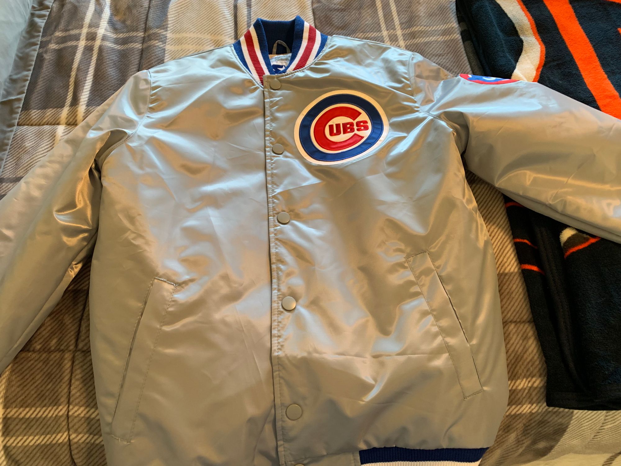 Exclusive Chicago Cubs Grey Vintage Starter Jacket – Clark Street 