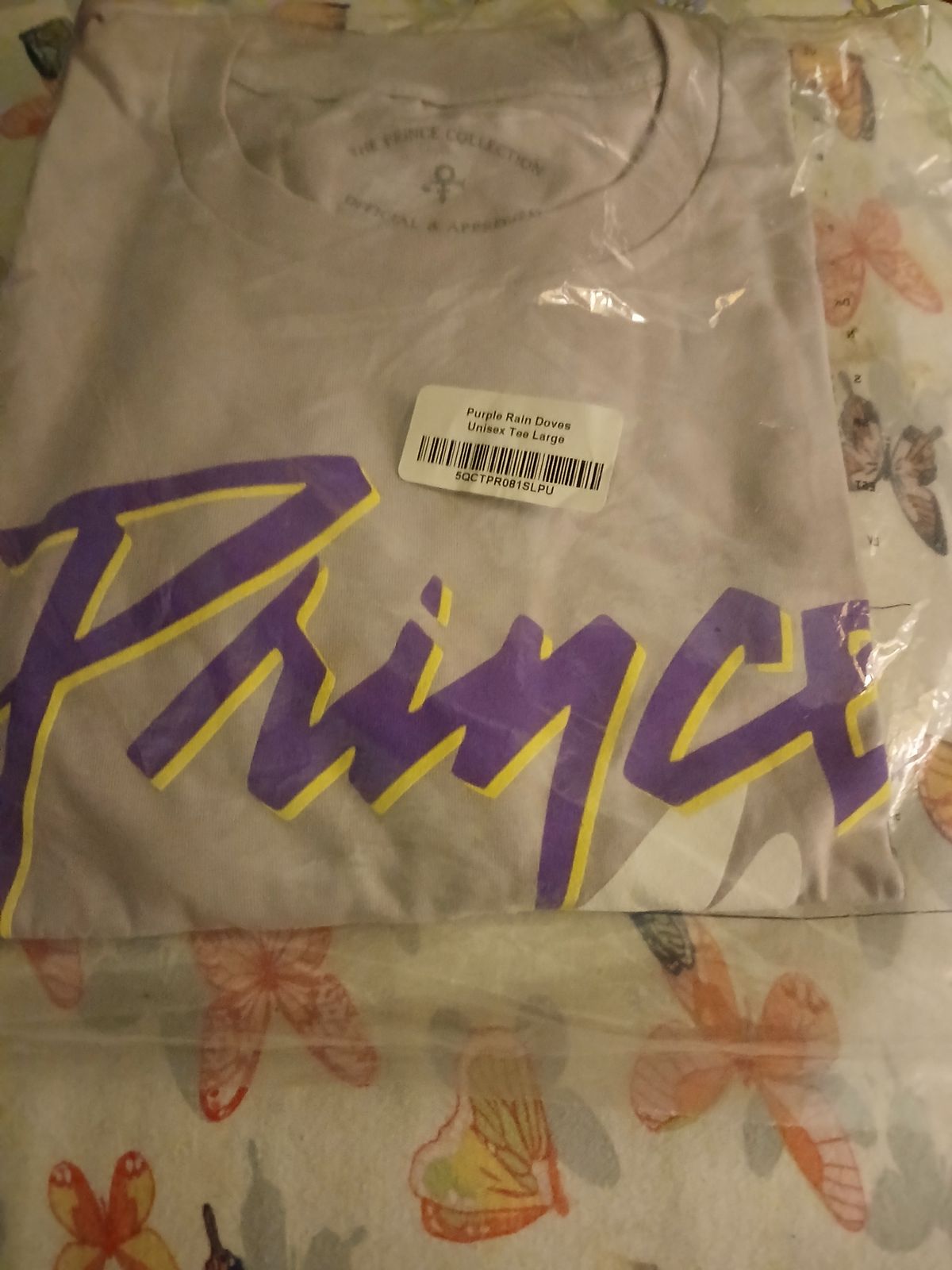 Prince T-Shirt Purple Rain Track List - Officiel Unisexe Dip Dye Purple