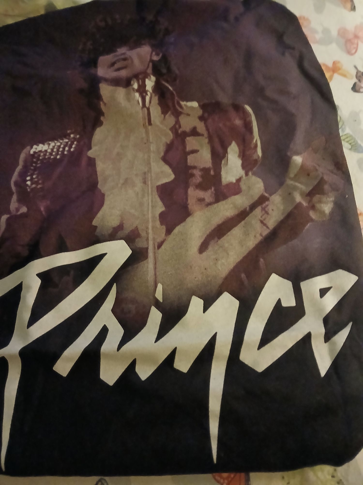 T-shirt Prince Officiel - Logo Purple Rain Cercle, Coton, Couleur Blanc, Coupe Unisexe