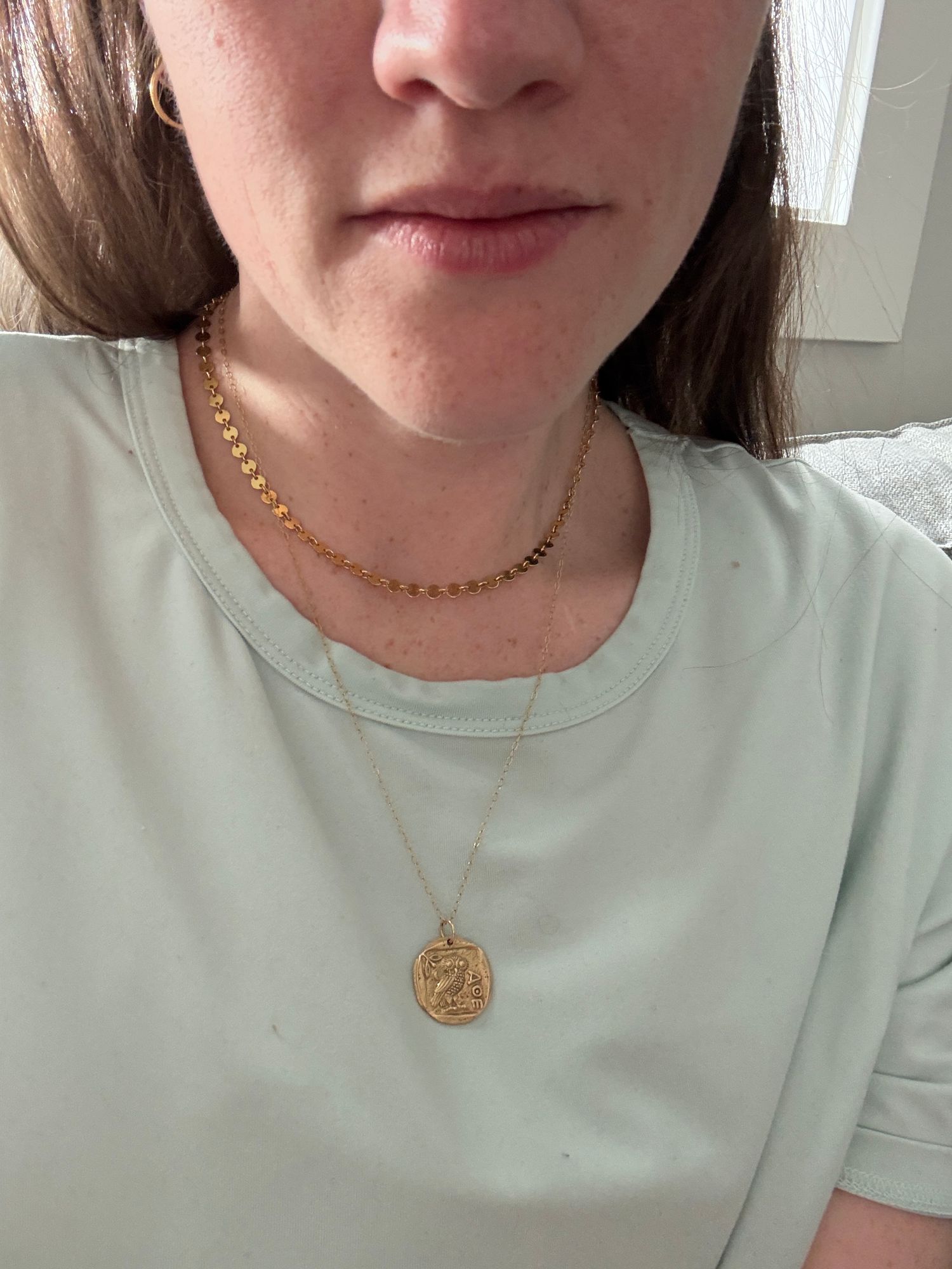 Gold Necklace Brandy Melville Circle Necklace Poppy Choker