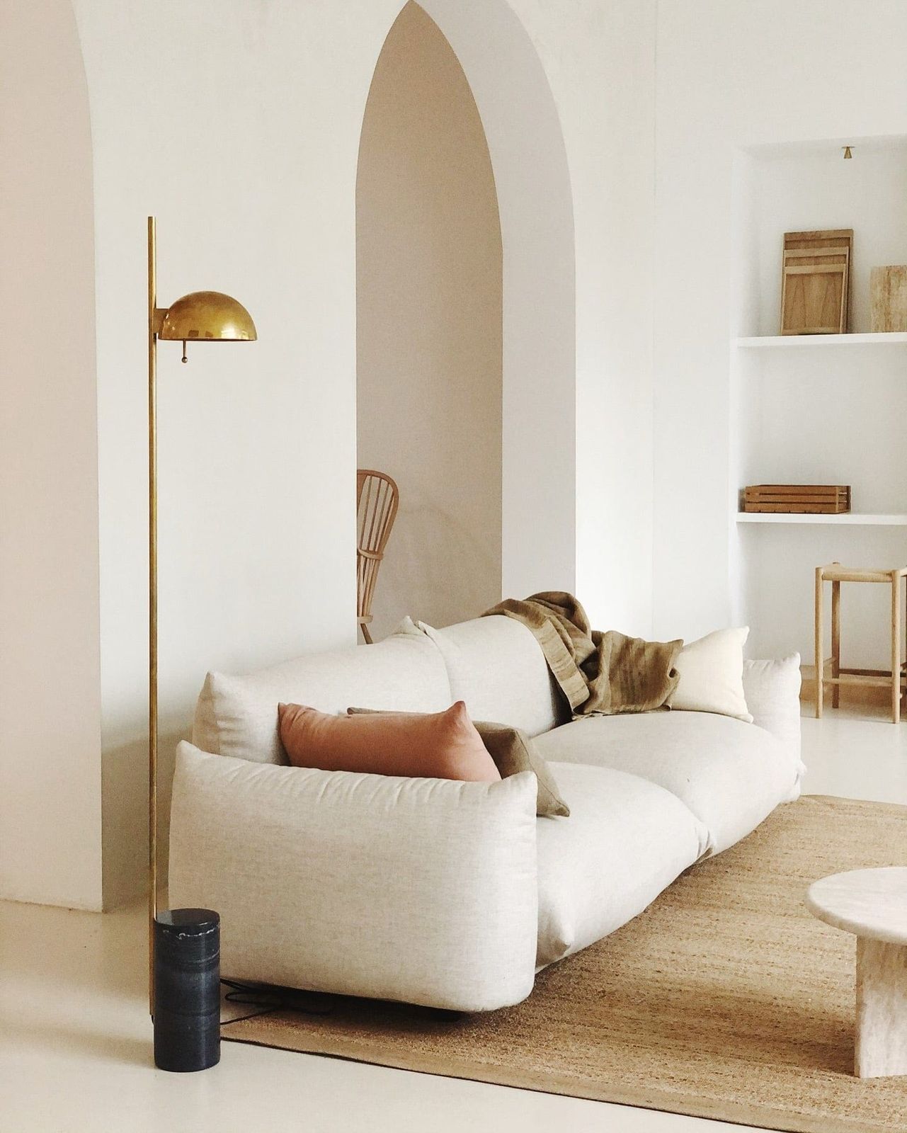 Marenco Two Seater Sofa, Ivory Linen – Interior Icons