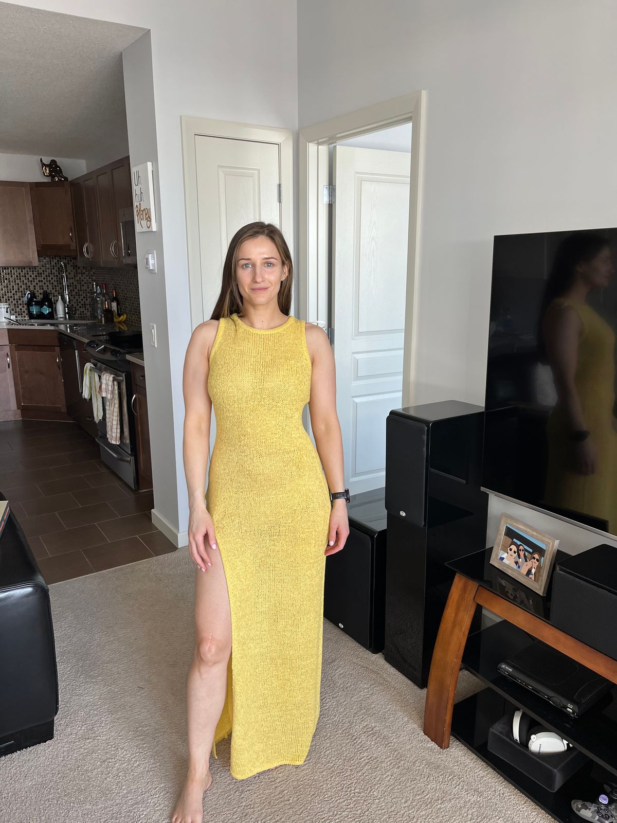 knee length dresses for ladies Alondra Knit Maxi Dress