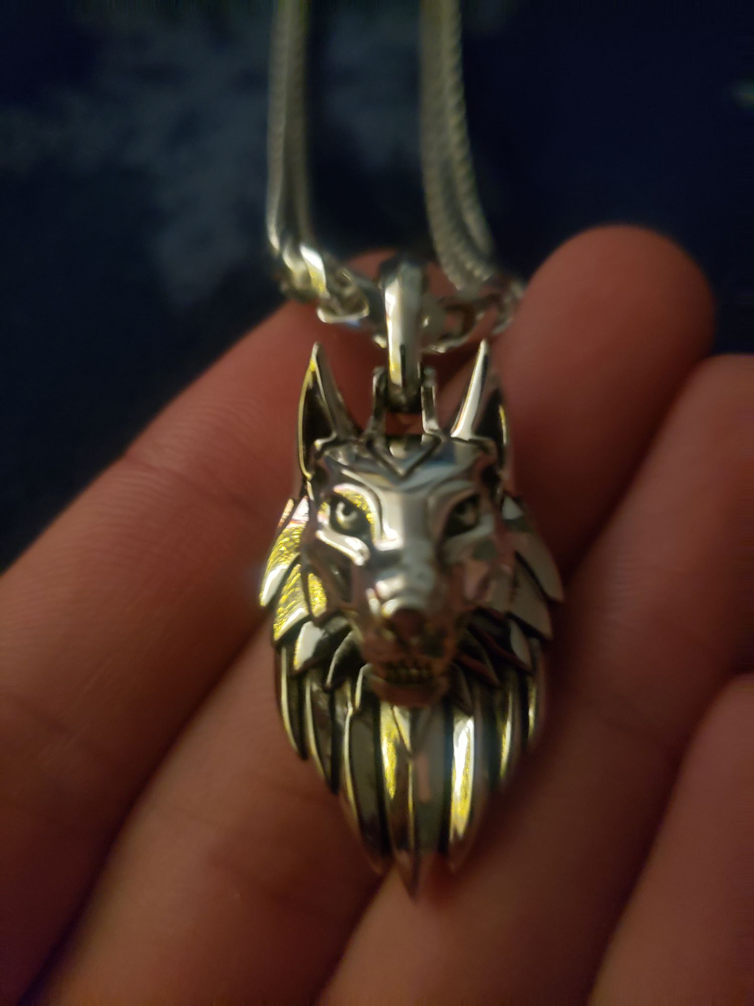 Wolf Necklace Mens Wolf Pendant in Silver by Proclamation Jewelry