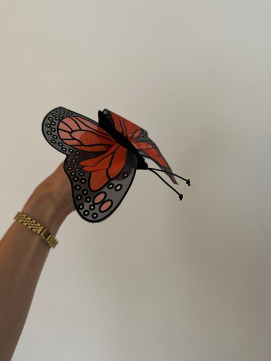 Prêt à expédier Child's Monarch Butterfly Sock Puppet