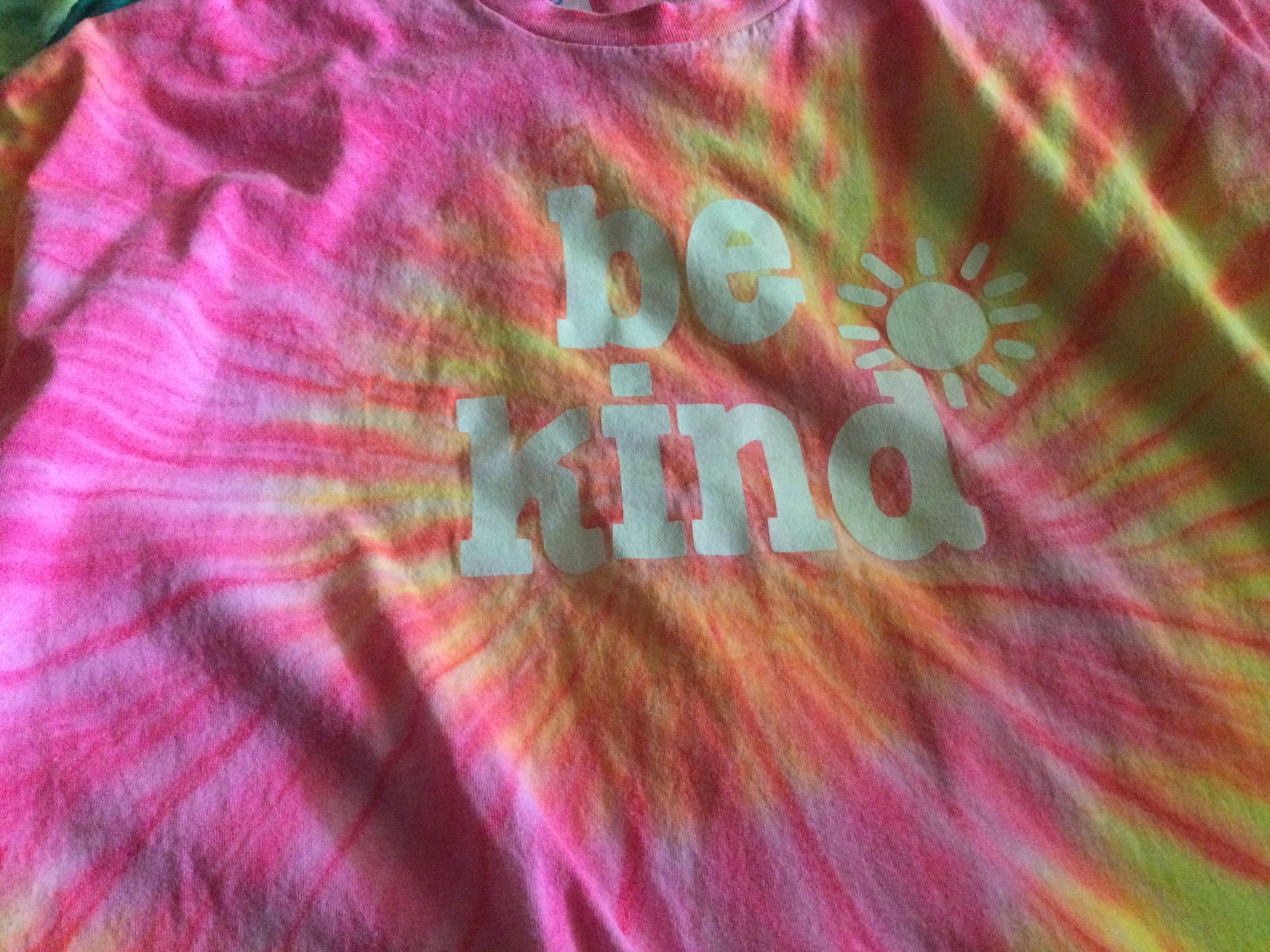 Be Kind Tie Dye Tee Pink Lemonade Sunshine Sisters