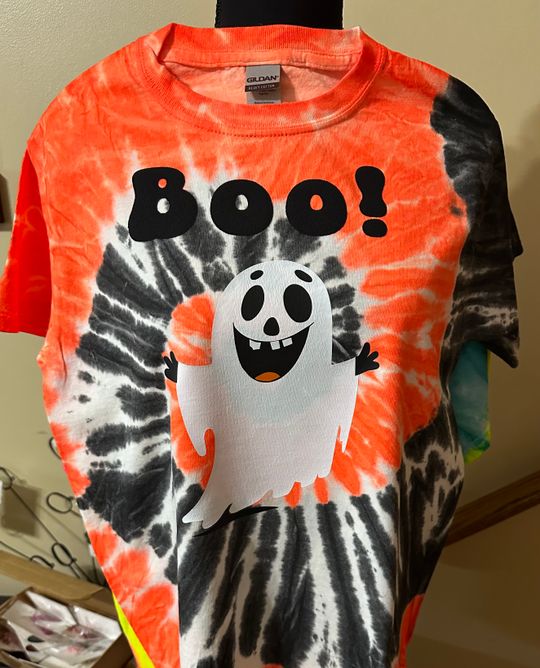 T-shirt Enfant Orange – V Tie Dye – 100% Coton – Taille Extra Petit (2-4 Ans)