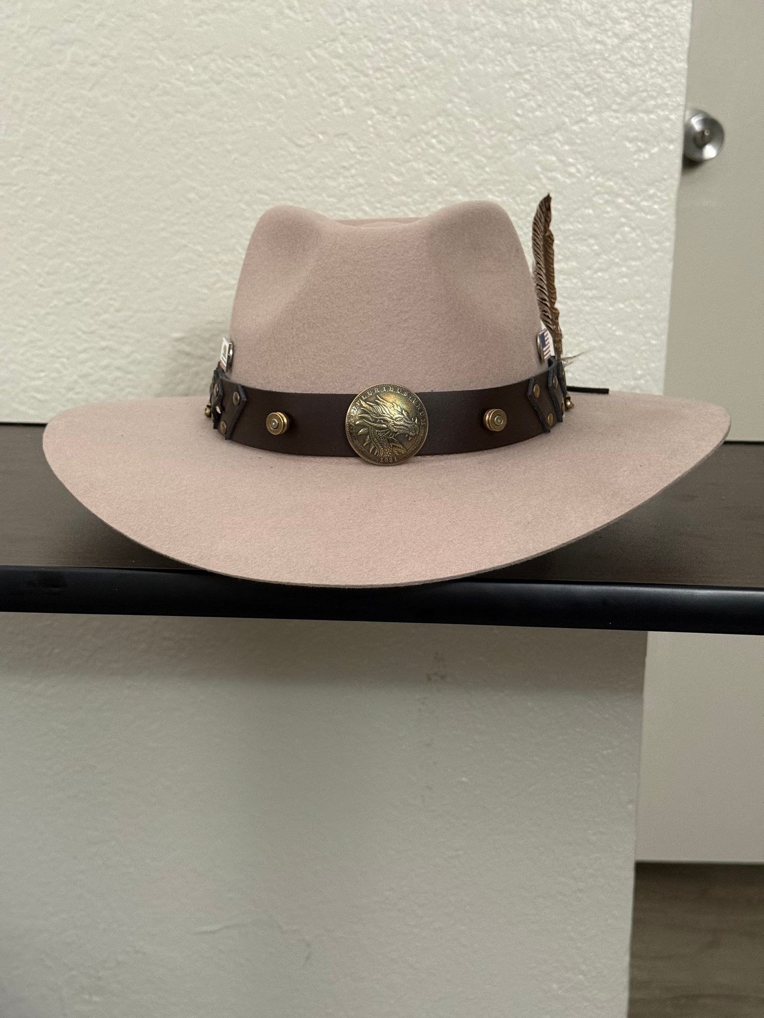 Lack Of Color Tan Wide-Brim Ranchera Hat with Brown Band Tan Beige Wool Felt Rancher Hat Billie in Marle main image 2