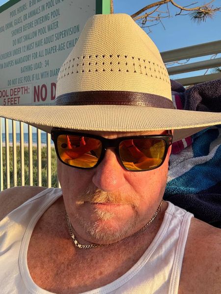 Barcelona | Mens Natural Wide Brim Firm Straw Sun Hat  display picture 3