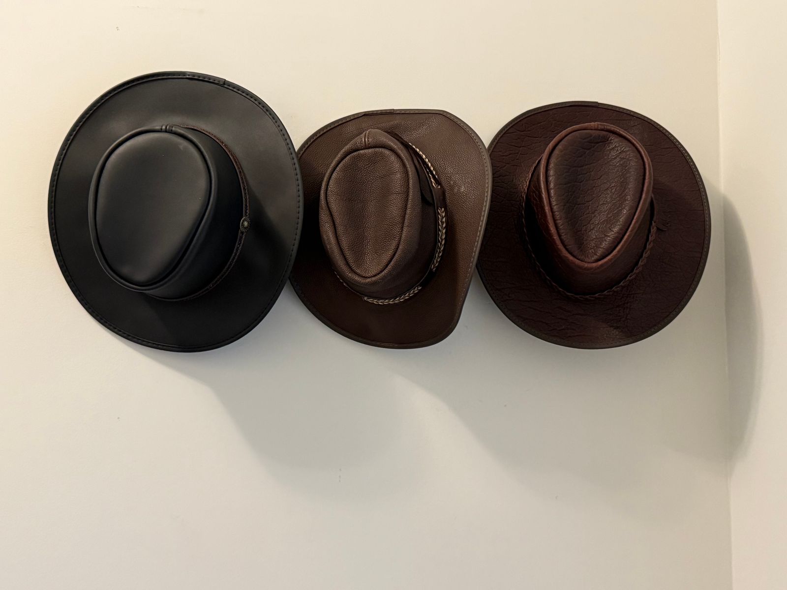 Midnight Rider Brown Womens Leather Outback Cowgirl Hat One Size Adjustable American Hat Makers Midnight Rider Leather Outback Hat - One  main image 2