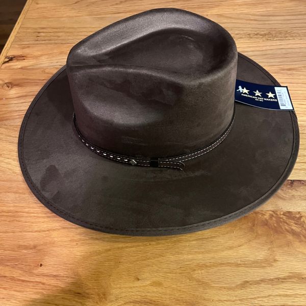 Granger | Mens Camel Faux Suede Rancher Fedora Hat  display picture 3