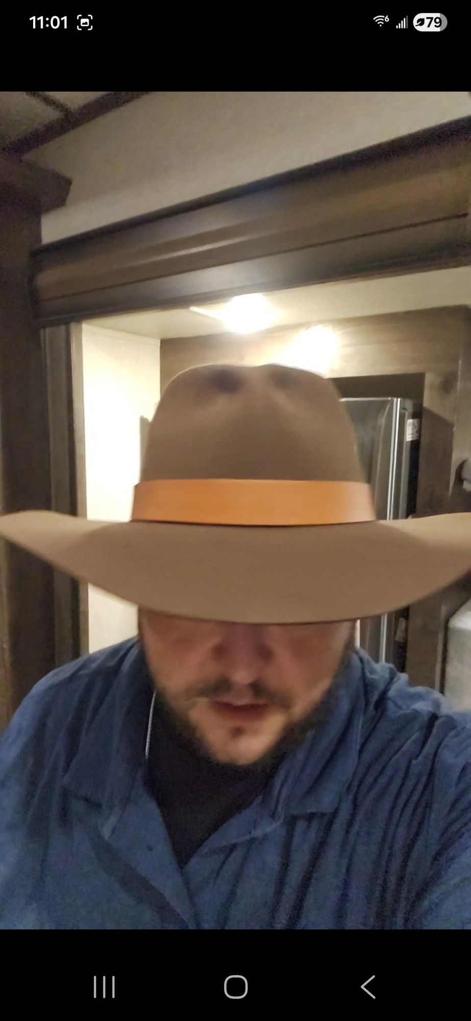 Rancher | Mens Brown Wide Brim Felt Fedora Hat – American  display picture 3