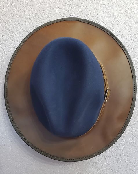 Summit | Mens Coal Felt Leather Fedora Hat – American Hat Makers display picture 1