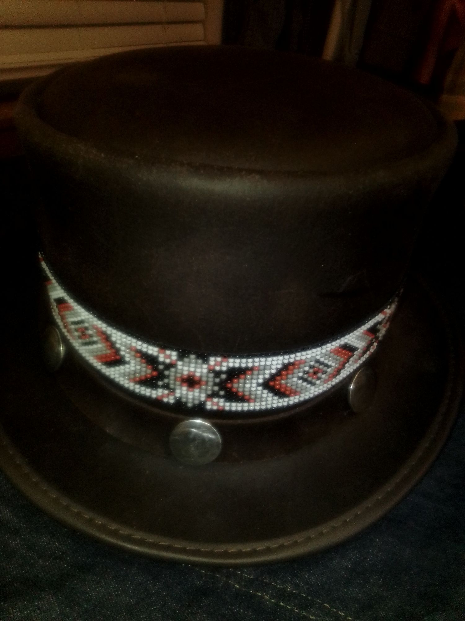 Shane | Beaded Black Hat Band – American Hat Makers