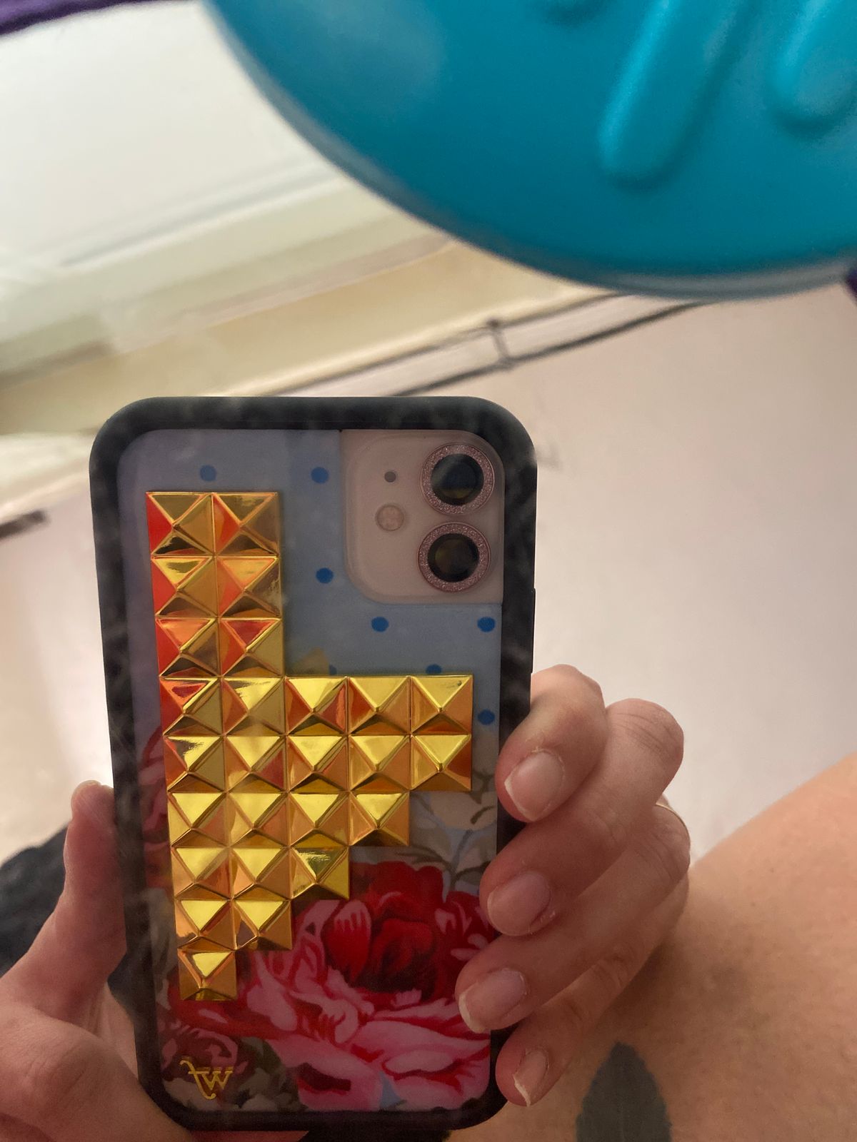 Bees And Wildflowers IPhone 13 Pro Max Case - Dark Blue Floral Protective Case