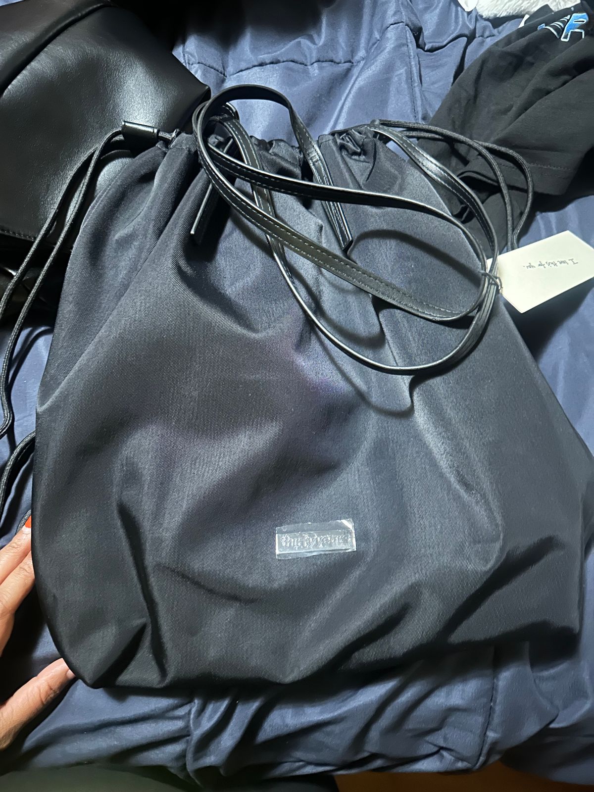 Brand New! THIRTY YEARS Rove Onyx CONVERTIBLE BLACK BACKPACK TOTE Black Nylon Shoulder Bag | Drawstring Purse | Thirty Years main image 4