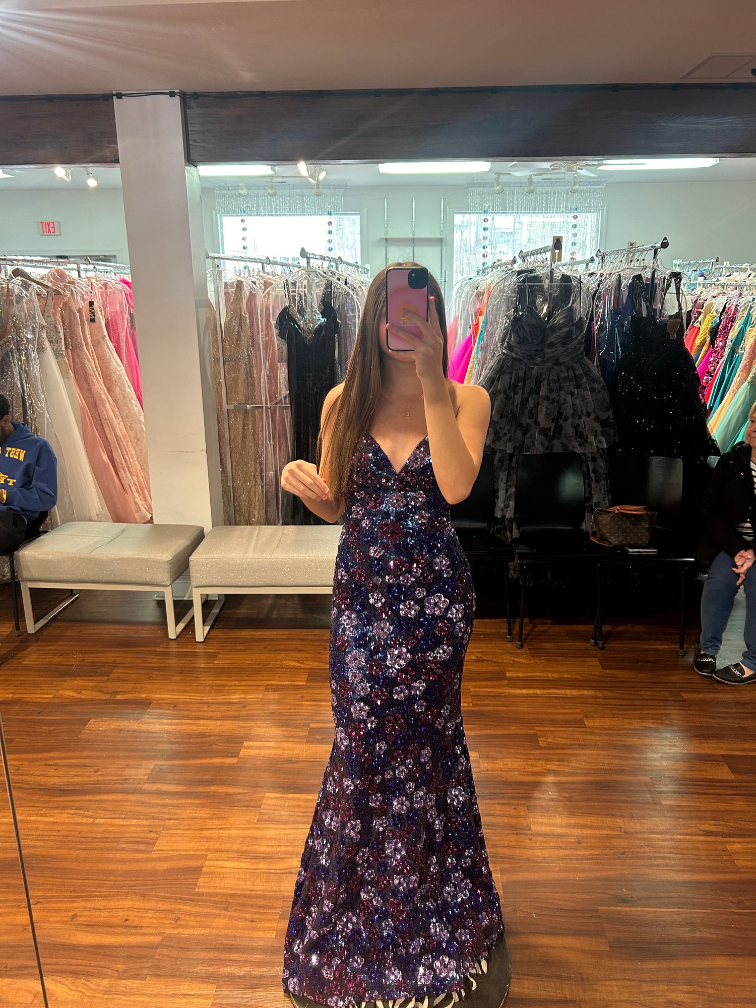 blue dress for baby girl One Shoulder Purple Blue Lace Split Prom Dresses Evening Dresses US8 / As Picture main image 0