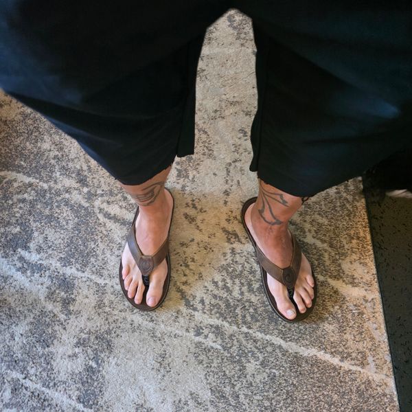 Origin Brown Leather Flip-Flop Sandals Origin® Built By Freedom™ Flop Leather Sandal – ORIGIN main image 3