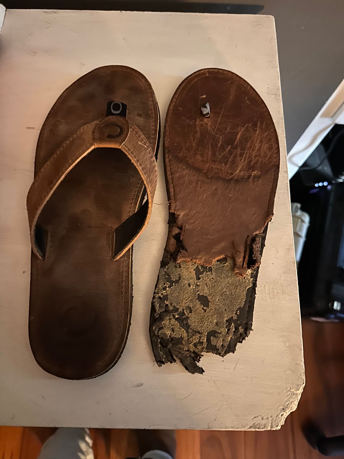 Origin® Built By Freedom™ Flop Leather Sandal Mens 11 Who Knew Flip Flops Were So Complicated? - YouTube main image 3